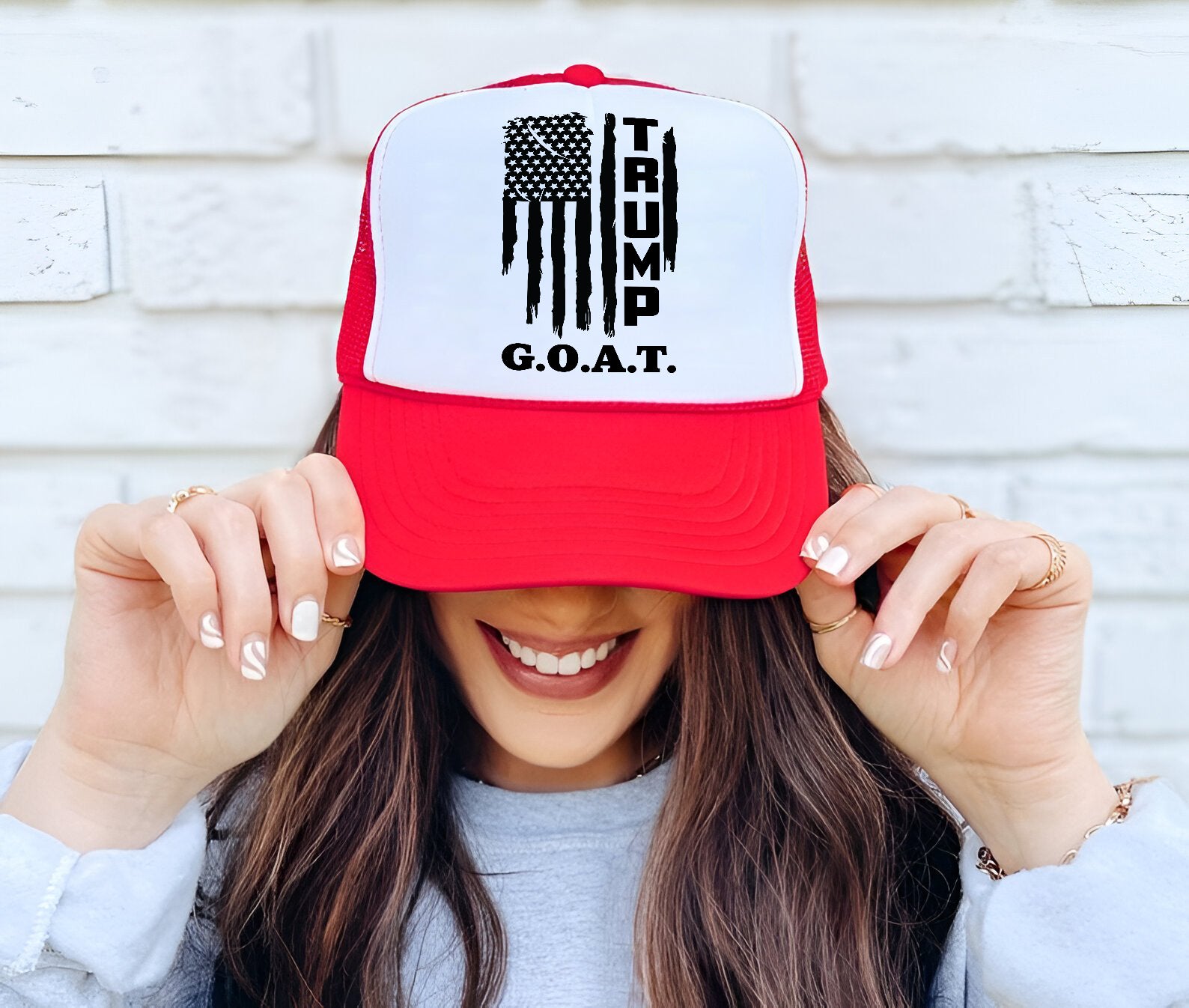 Trump Goat Embroidered Hat Trucker Hat #34 Tu4