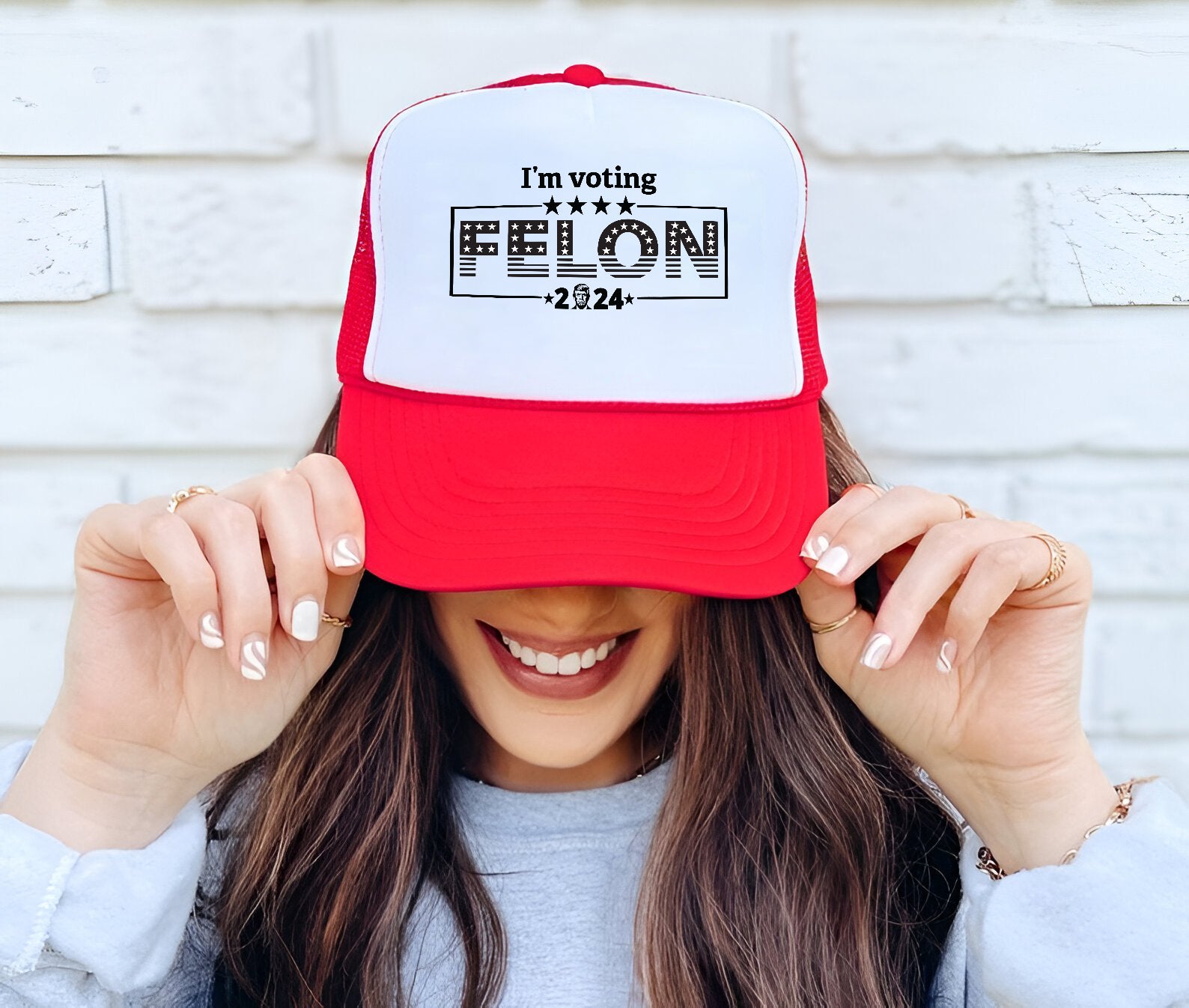 Voting Felon 2024 Black Embroidered Hat Trucker Hat #26 Tu4