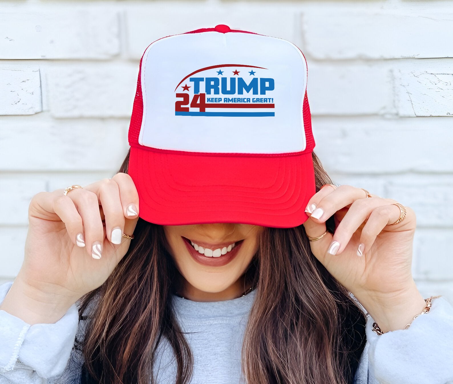 Trump 24 Keep America Great Embroidered Hat Trucker Hat #39 Tu4