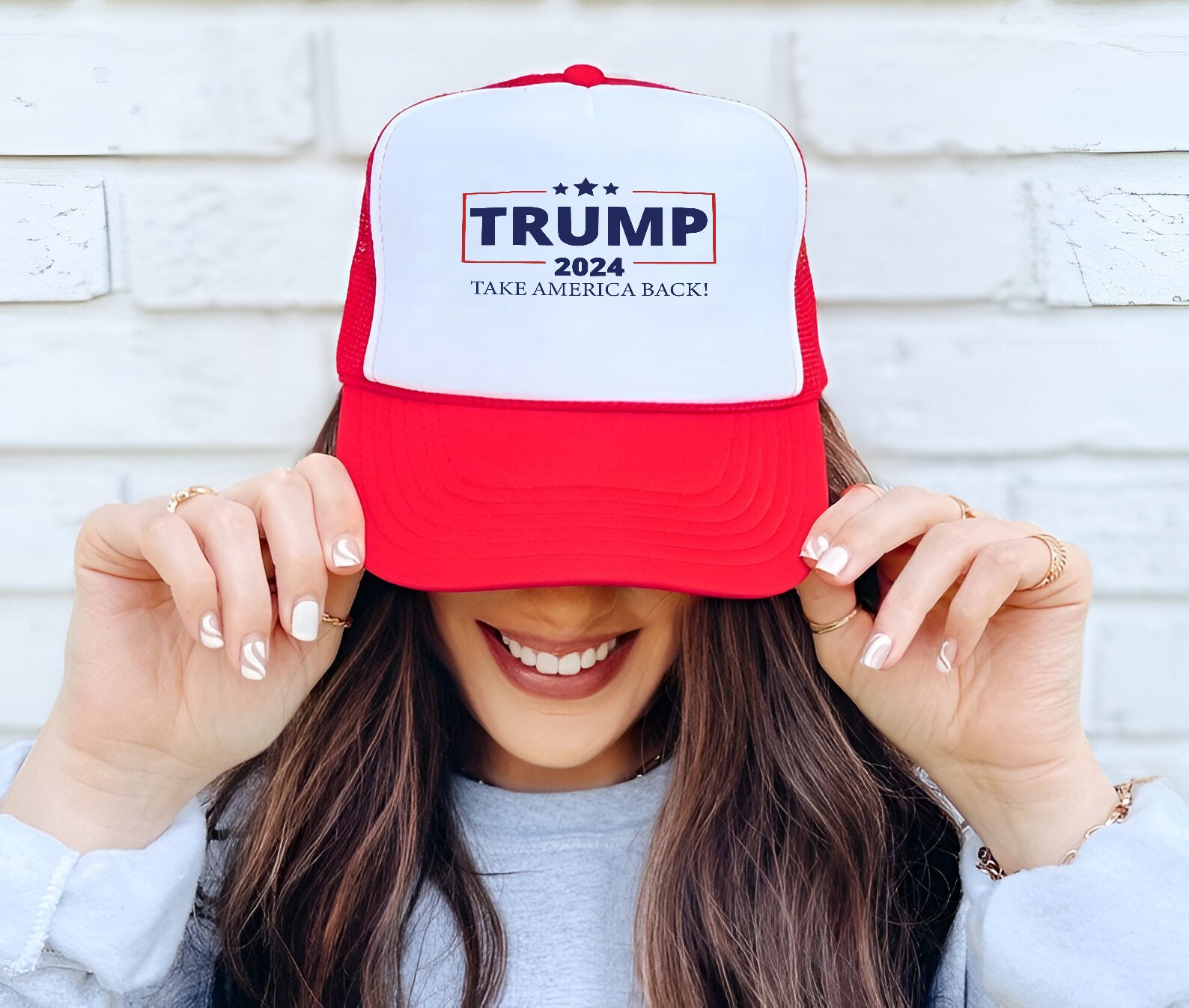 Take America Back Trump 2024 Embroidered Hat Trucker Hat #5 Tu4