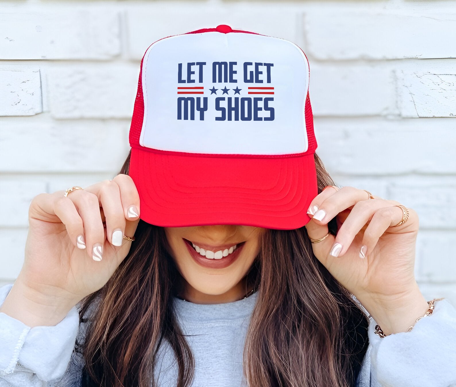 Let Me Get My Shoes Trump 24 Embroidered Hat Trucker Hat #44 Tu4