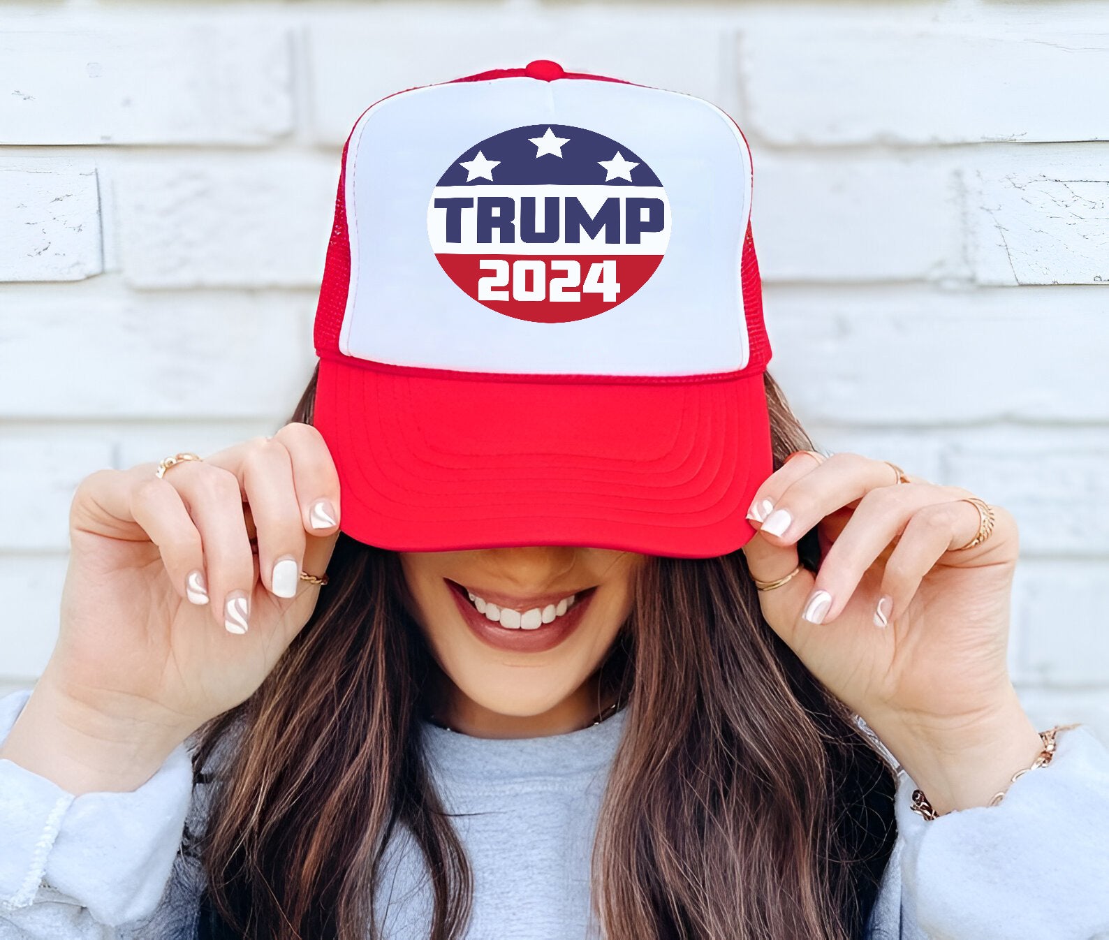 Trump 2024 Embroidered Hat Trucker Hat #25 Tu4