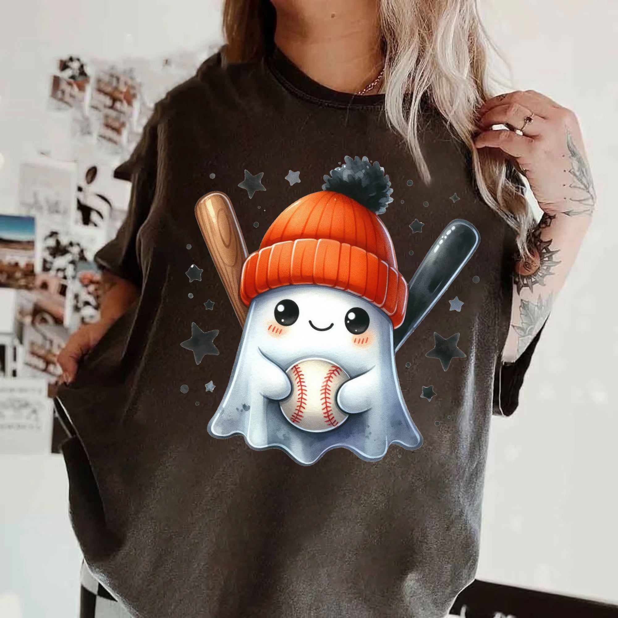 Halloween Ghost Shirt, Cute Ghost Shirt, Womens Halloween Shirt, Cute Fall Shirt, Spooky Season Shirt HW2507 18
