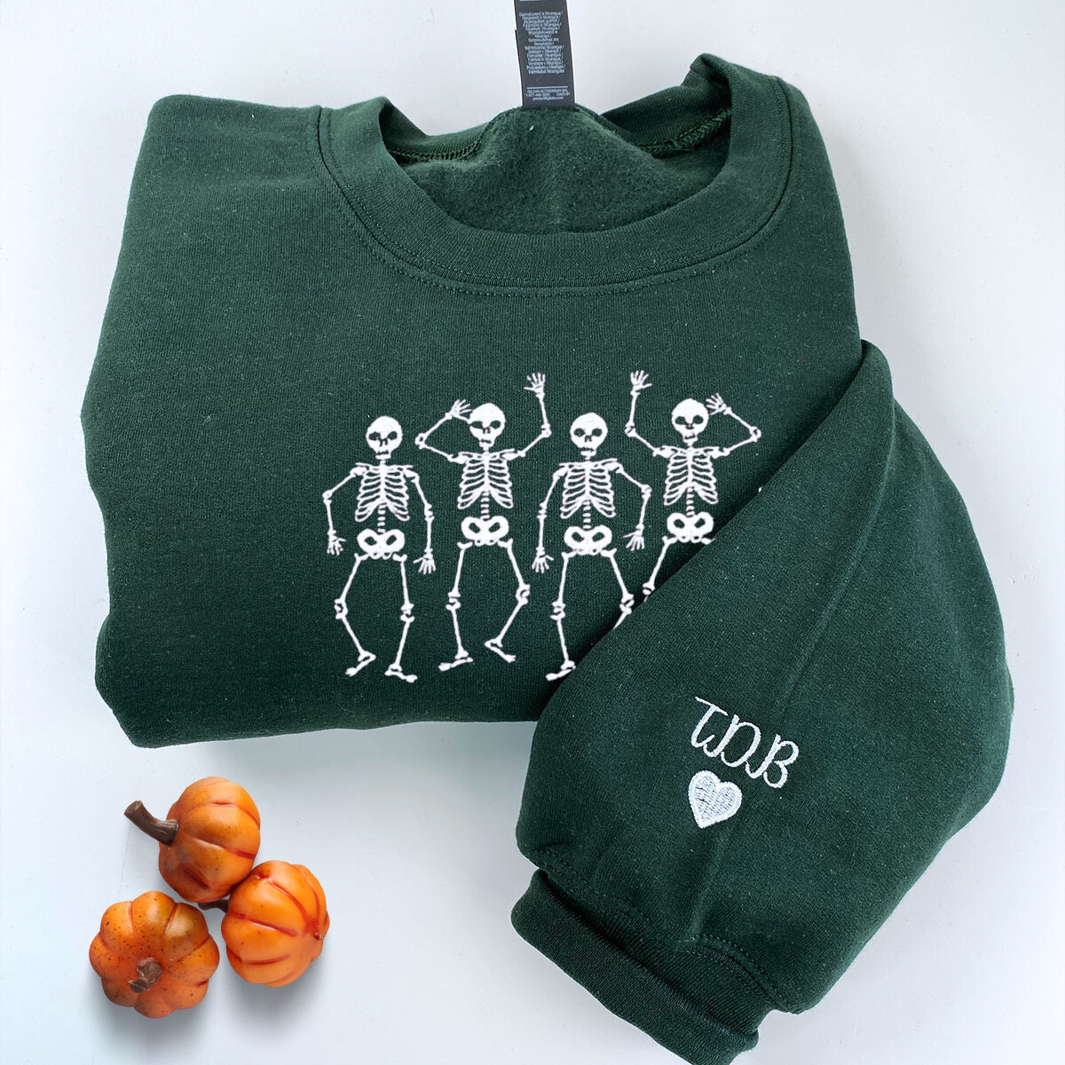 Embroidered Dancing Skeletons Sweatshirt EMHA2608