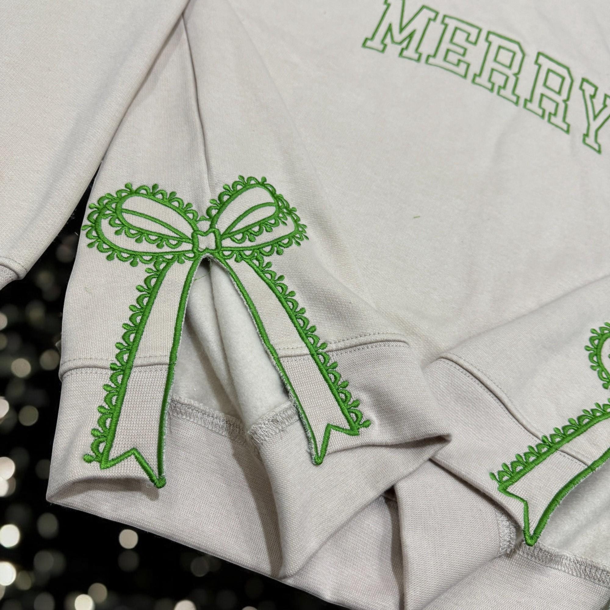 Embroidered Side Bow Appliqu? Sweatshirt Design for Machine Embroidery Classic Bow, Embroidered Bow Sweatshirt, Side Slide Bow Sweatshirt ESIBOW