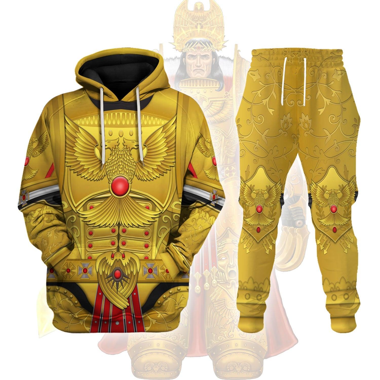 Emperor of Mankind T-shirt Warhammer Costume Hoodie Jogger, Emperor of Mankind T-shirt Marines Cosplay 3D Hoodie Pants, Warhammer 3D Tracksuit TQT4