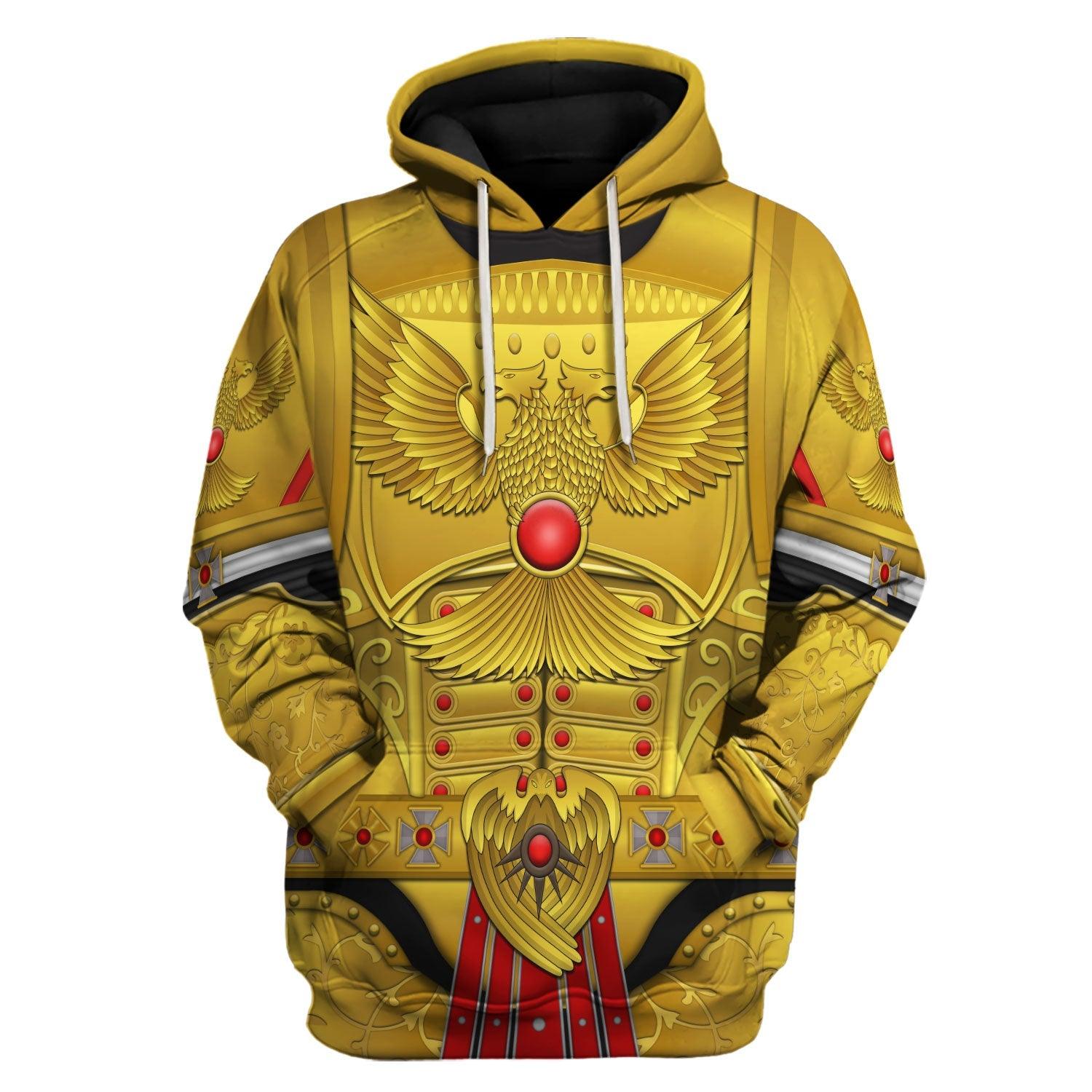 Emperor of Mankind T-shirt Warhammer Costume Hoodie Jogger, Emperor of Mankind T-shirt Marines Cosplay 3D Hoodie Pants, Warhammer 3D Tracksuit TQT4