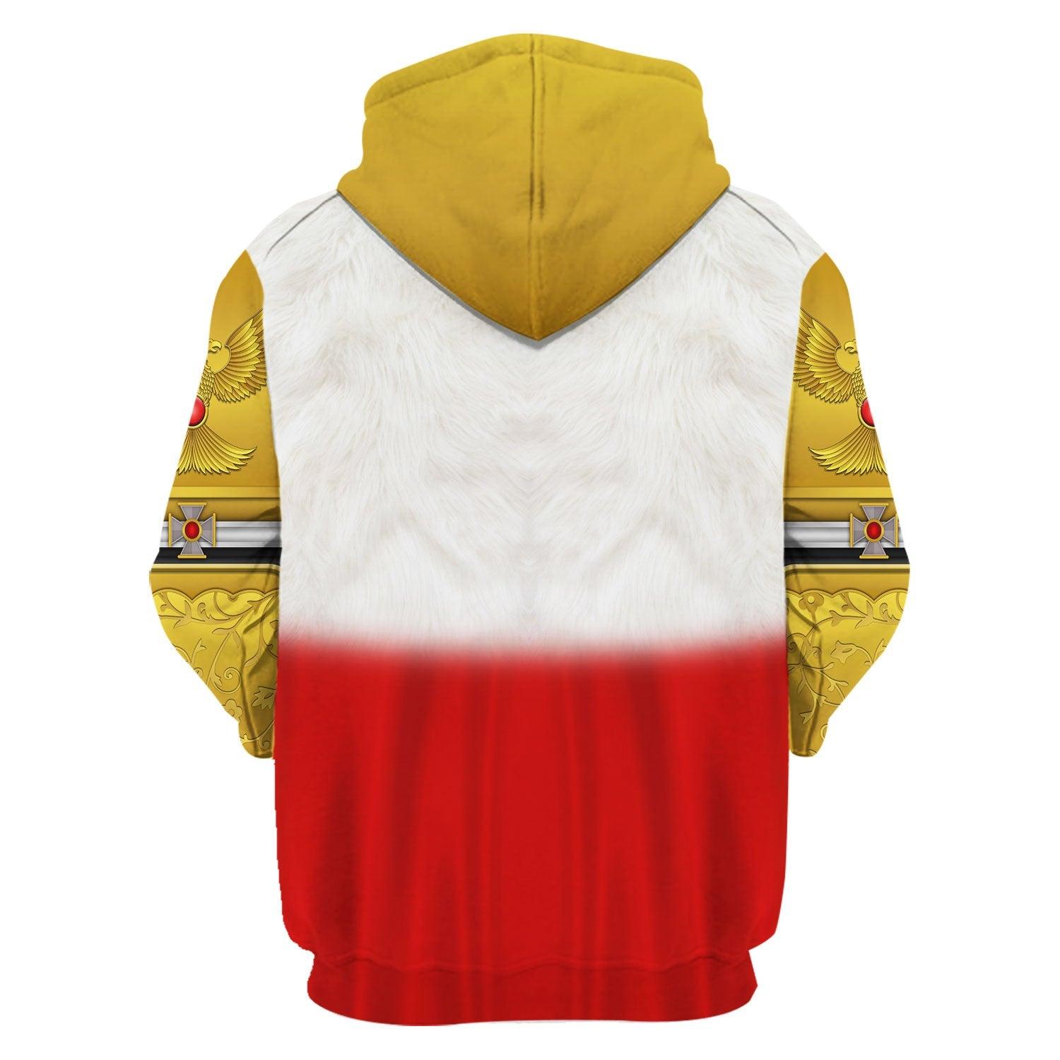 Emperor of Mankind T-shirt Warhammer Costume Hoodie Jogger, Emperor of Mankind T-shirt Marines Cosplay 3D Hoodie Pants, Warhammer 3D Tracksuit TQT4