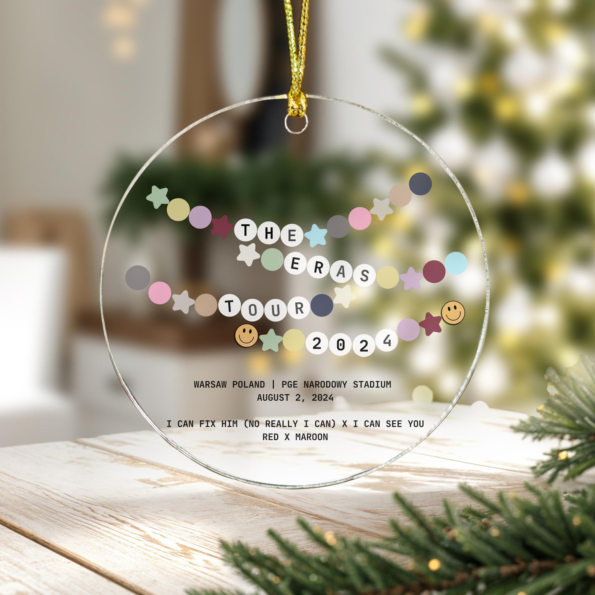 Eras Tour Ornament,Eras Tour Keepsake,Eras Tour Gift,Taylor Merch,Swiftie Gift,Swiftie Christmas, Swiftmas,Taylor Ornament ORH1710T