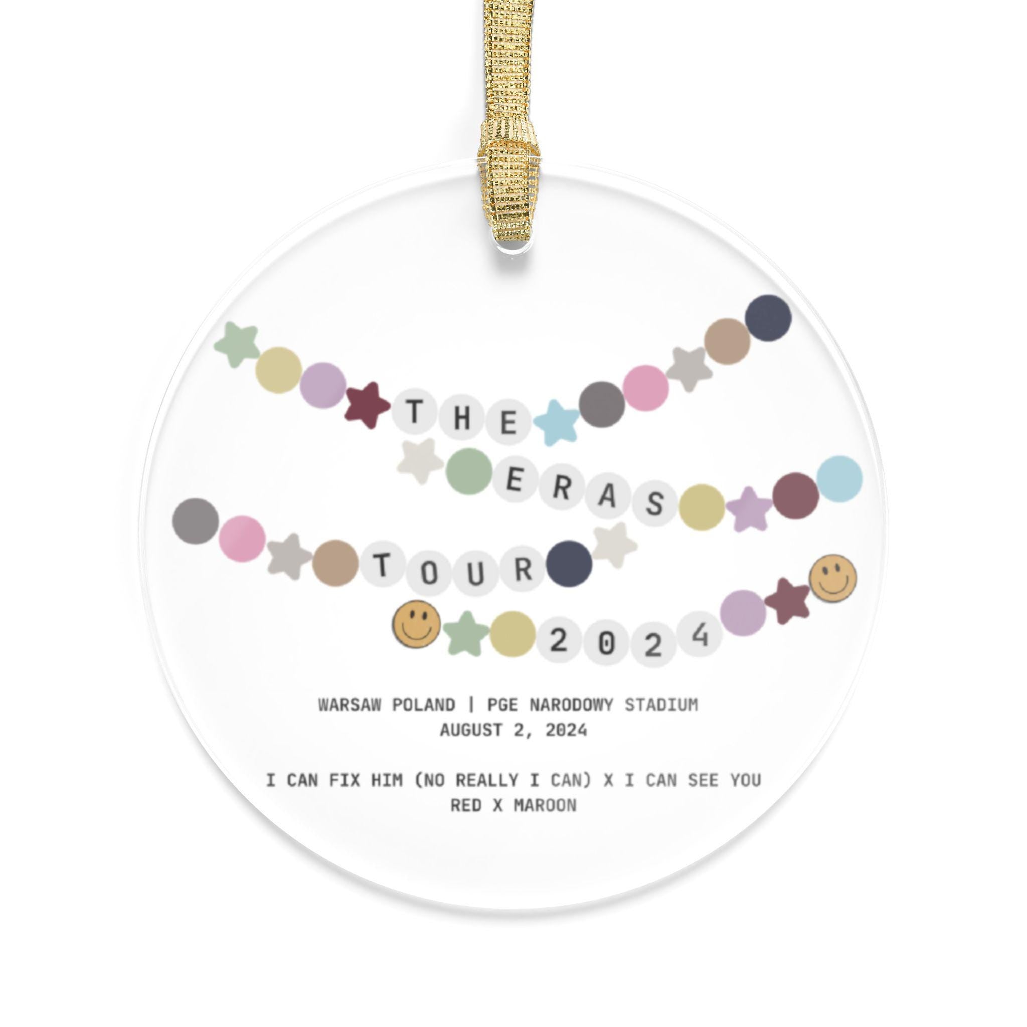 Eras Tour Ornament,Eras Tour Keepsake,Eras Tour Gift,Taylor Merch,Swiftie Gift,Swiftie Christmas, Swiftmas,Taylor Ornament ORH1710T