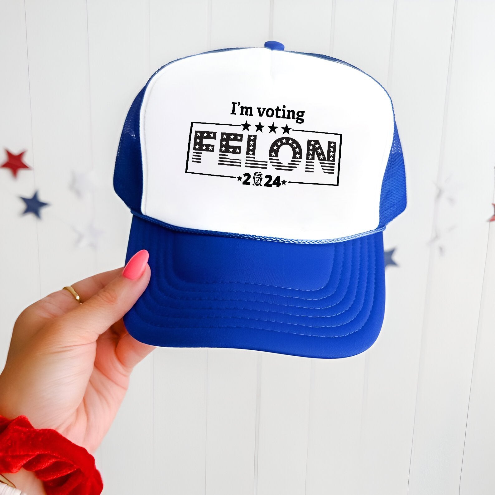 Voting Felon 2024 Black Embroidered Hat Trucker Hat #26 Tu4