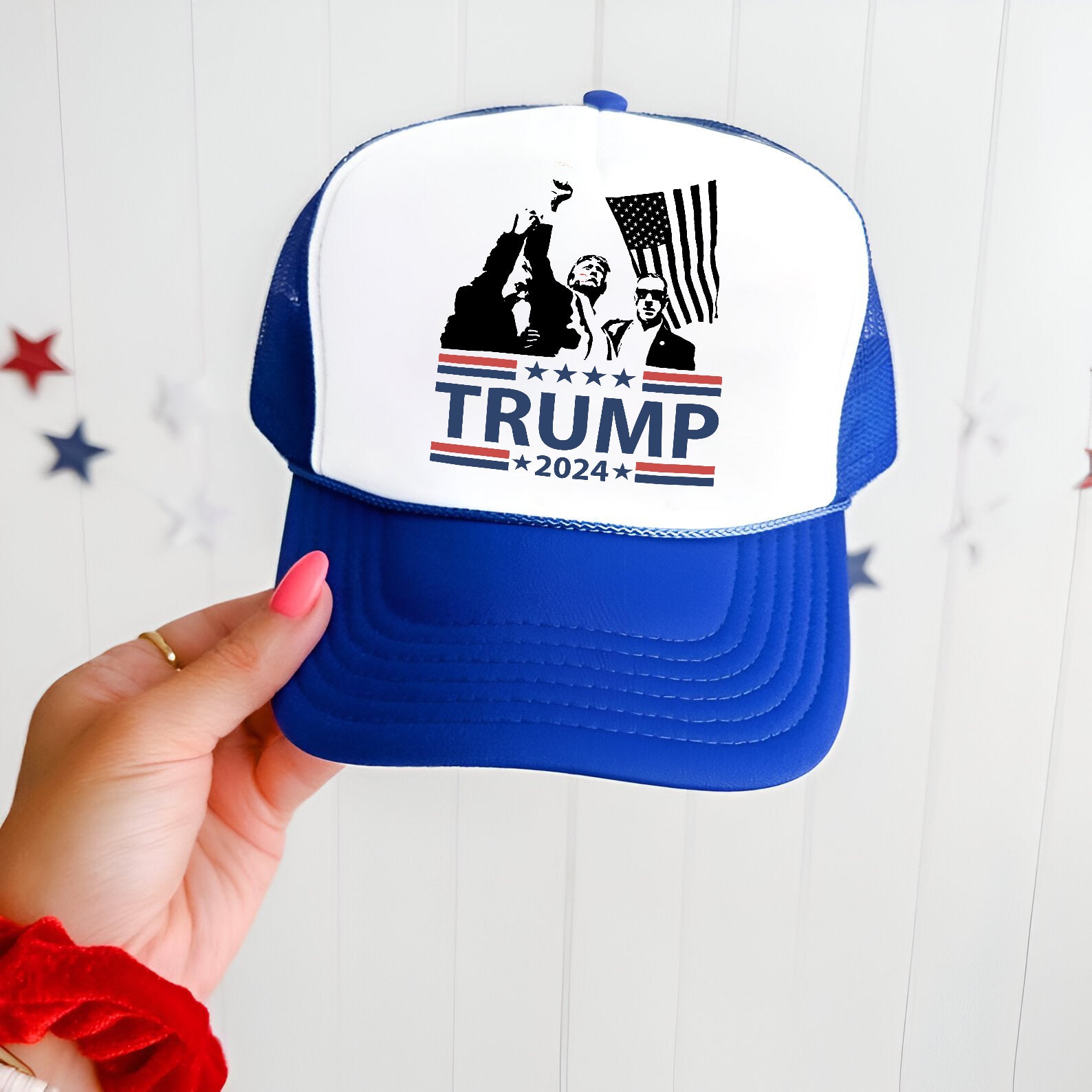 Trump 2024 Embroidered Hat Trucker Hat #37 Tu4