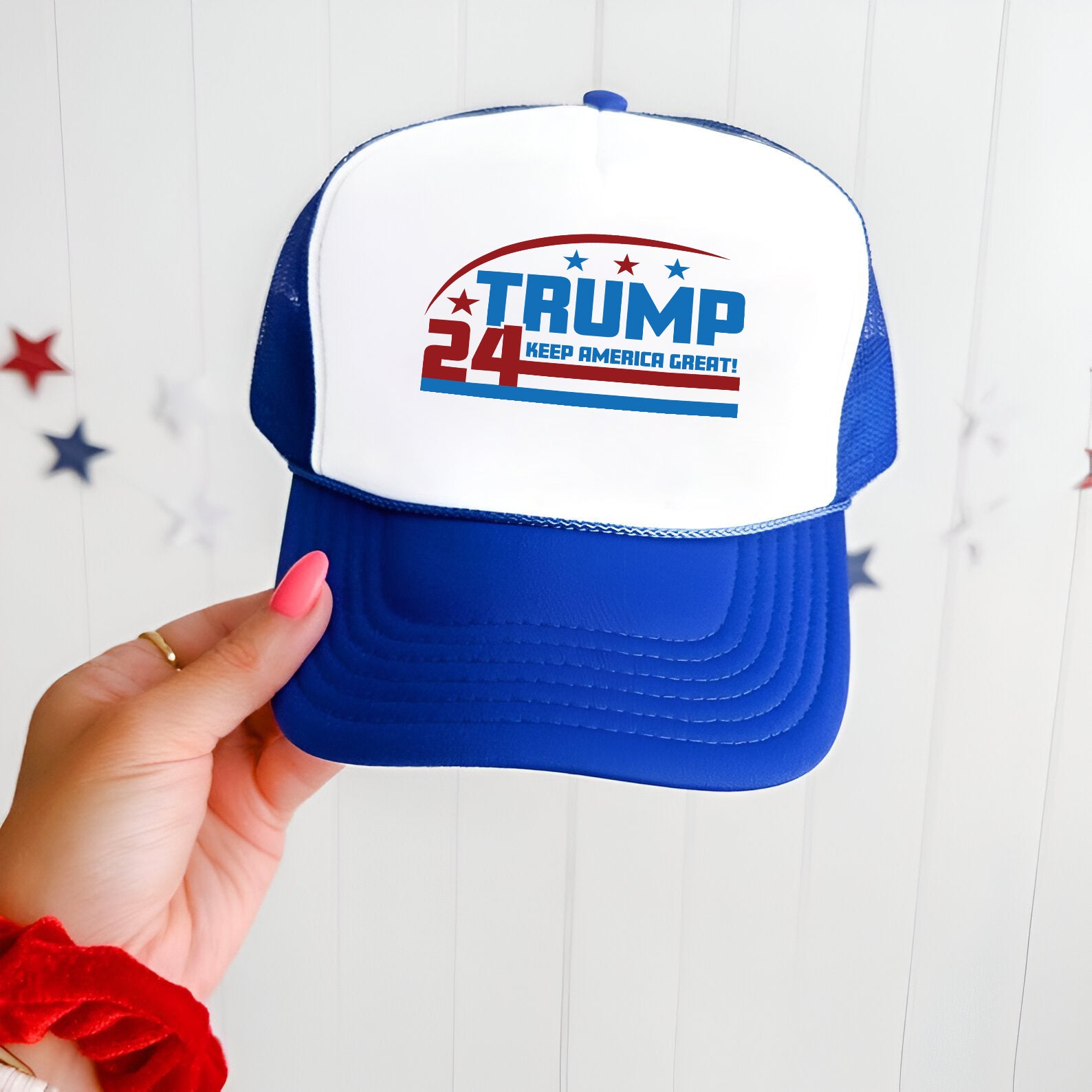 Trump 24 Keep America Great Embroidered Hat Trucker Hat #39 Tu4