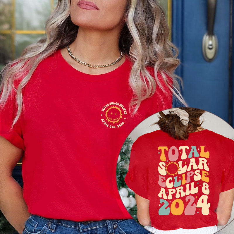 Personalized Black Checkerboard And Pencil Name Teacher Two Sided T-Shirt 2MAT68