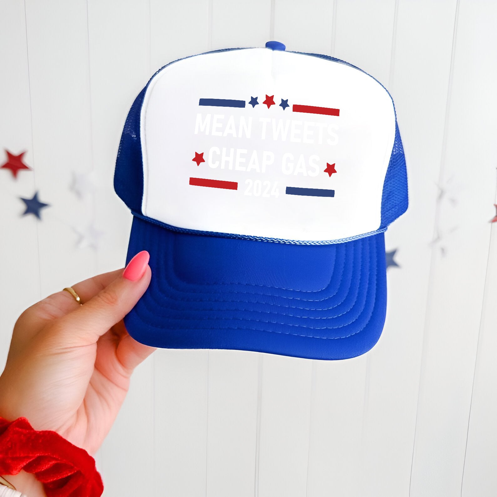 Mean Tweets 2024 Trump Embroidered Hat Trucker Hat #15 Tu4