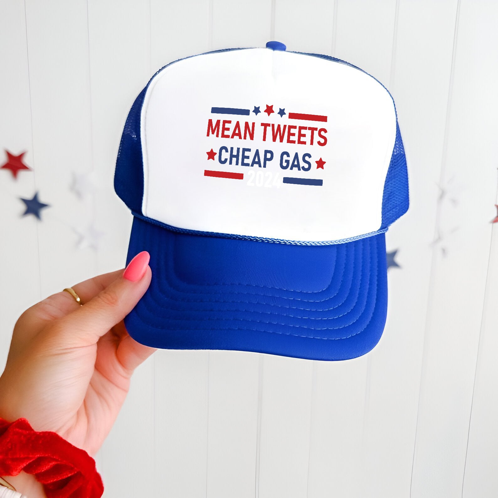 Mean Tweets Cheap Gas Embroidered Hat Trucker Hat #22 Tu4
