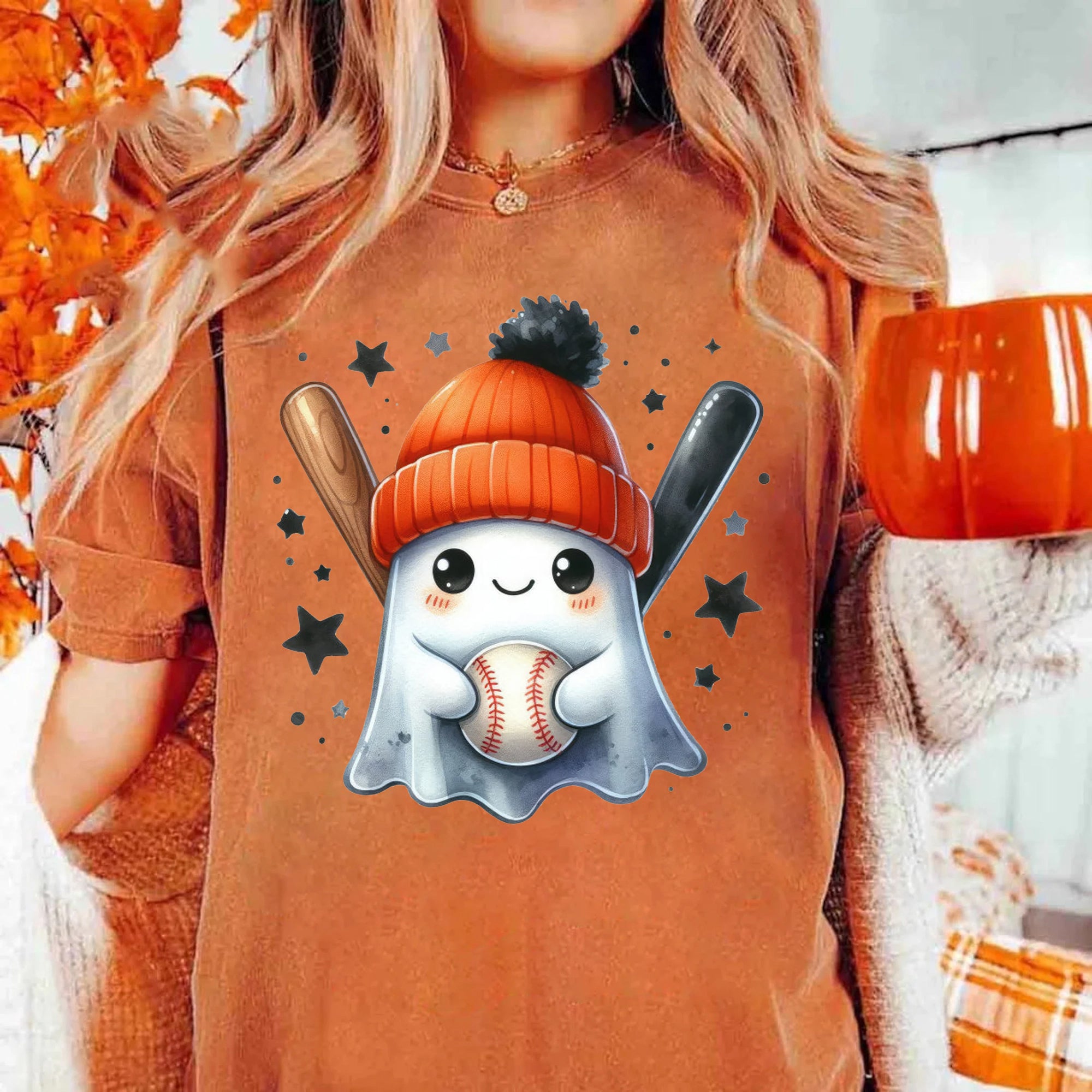 Halloween Ghost Shirt, Cute Ghost Shirt, Womens Halloween Shirt, Cute Fall Shirt, Spooky Season Shirt HW2507 18