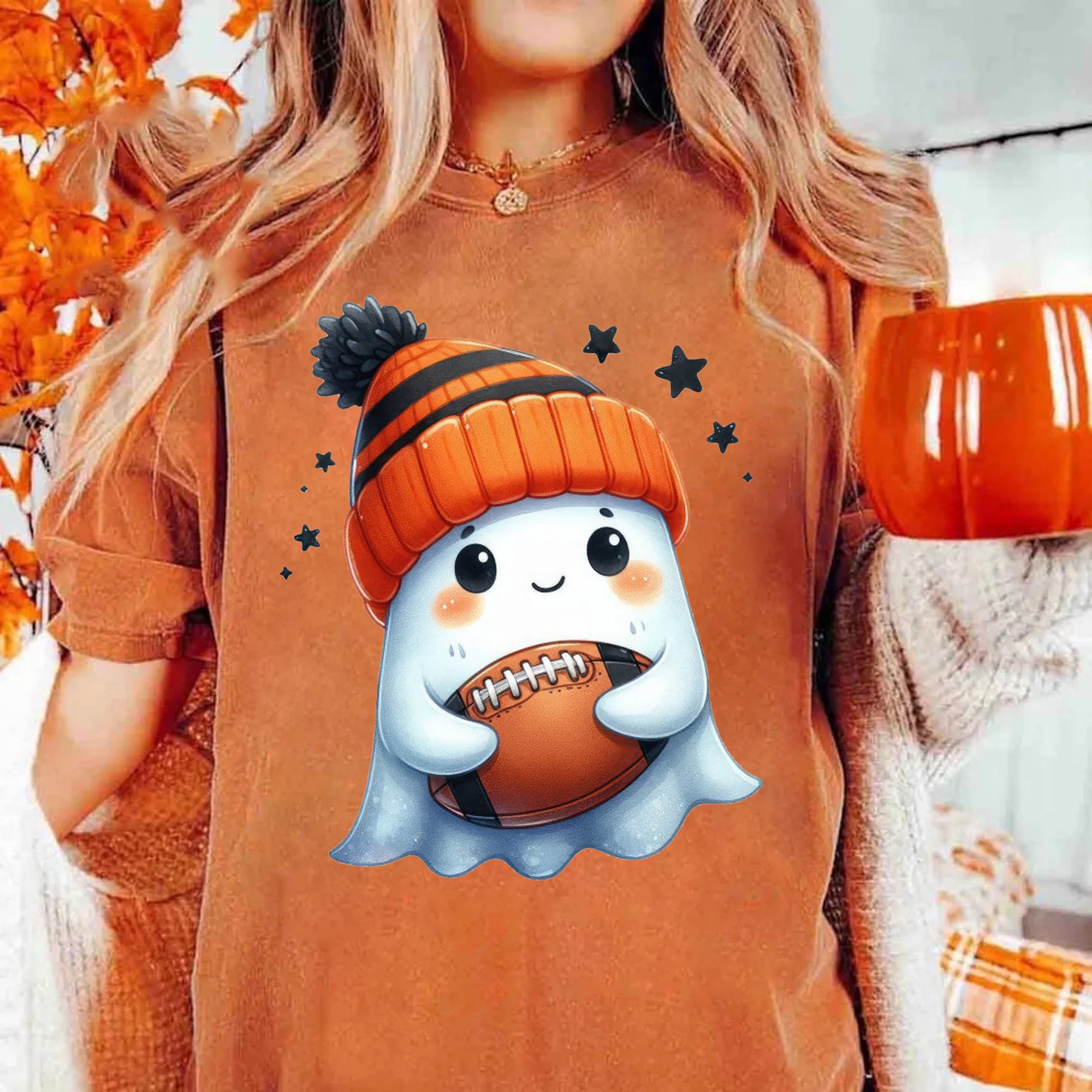 Halloween Ghost Shirt, Cute Ghost Shirt, Womens Halloween Shirt, Cute Fall Shirt, Spooky Season Shirt HW2507 19