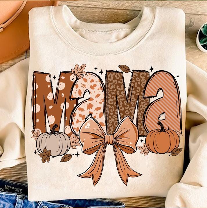 Fall Mama PNG, Fall Mama Coquette Pumpkin, Fall Vibes Png, Autumn Coquette, Coquette Mama Sublimation Download, Instant Download SCU