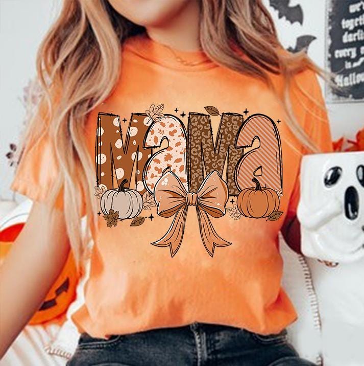 Fall Mama PNG, Fall Mama Coquette Pumpkin, Fall Vibes Png, Autumn Coquette, Coquette Mama Sublimation Download, Instant Download SCU