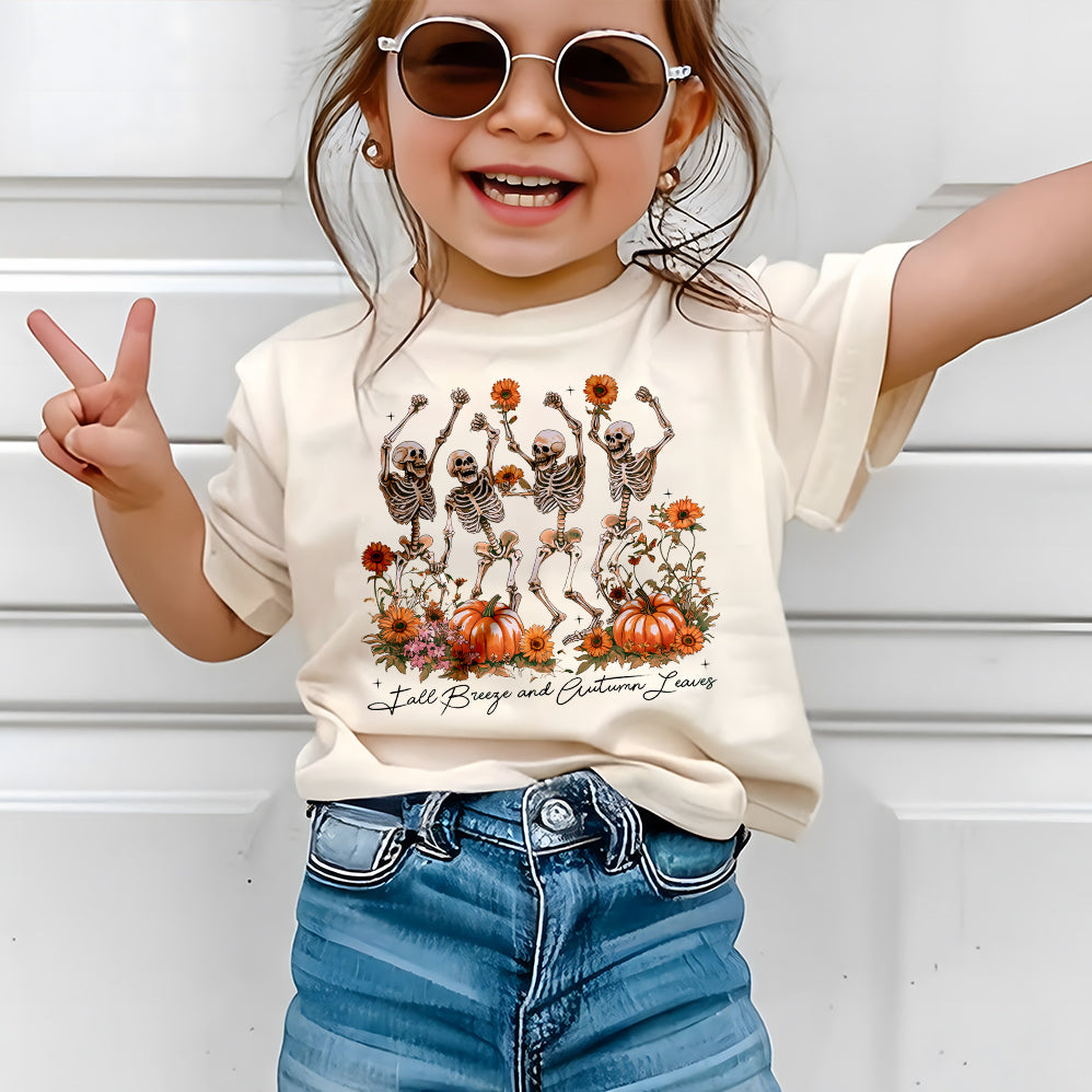 Fall T-shirt,Fall Breeze and Autumn Leaves,Skeleton T-shirt,Fall Quotes,T-shirt,Fall Design,Pumpkin spice, autumn skeleton T-shirt