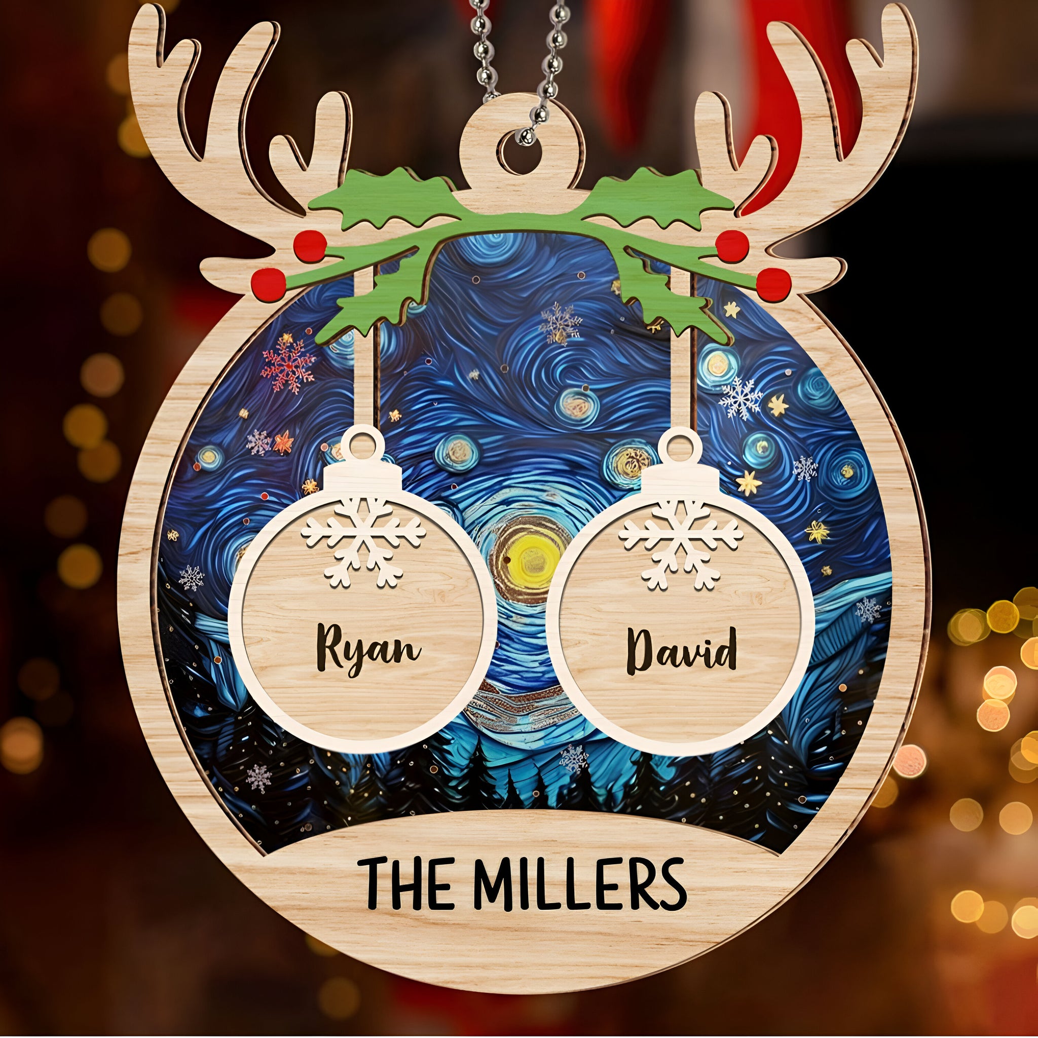 Family Charm - Personalized Custom Suncatcher Ornament ORN0710
