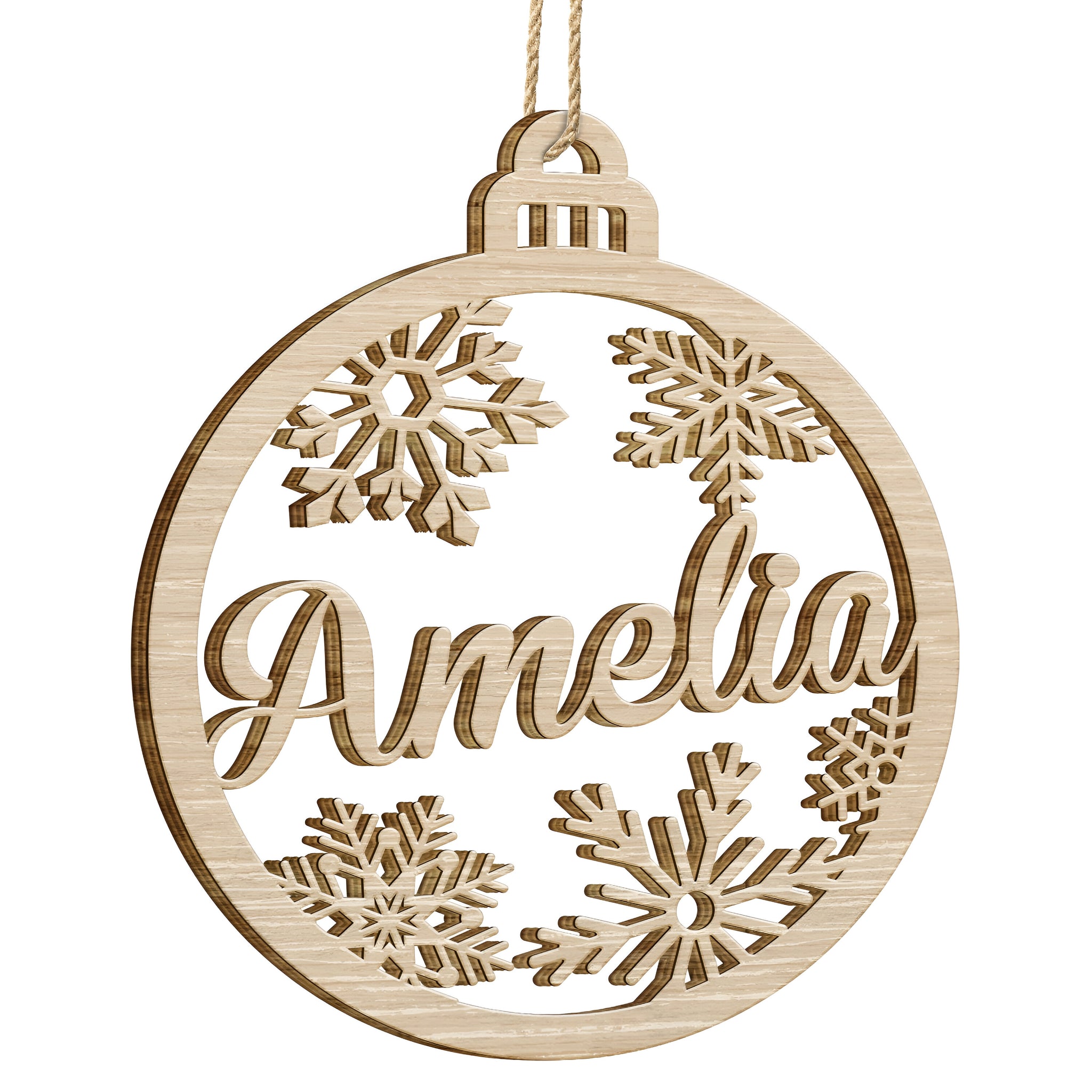 Family Custom Name Cut-out - Christmas Gift For Family - Personalized Wooden Cutout Ornament ORN0310