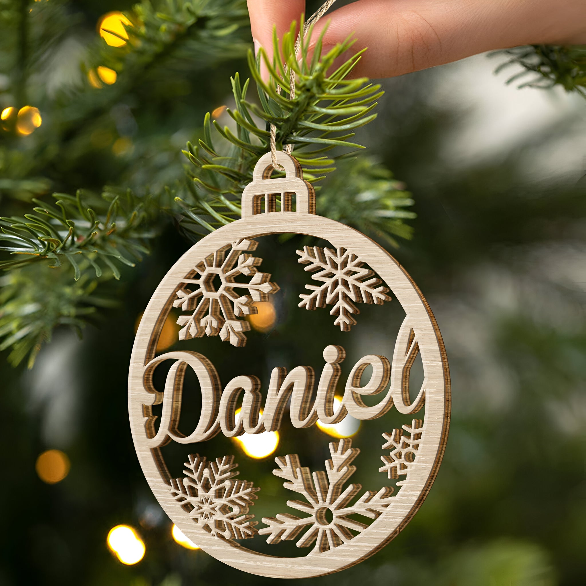 Family Custom Name Cut-out - Christmas Gift For Family - Personalized Wooden Cutout Ornament ORN0310