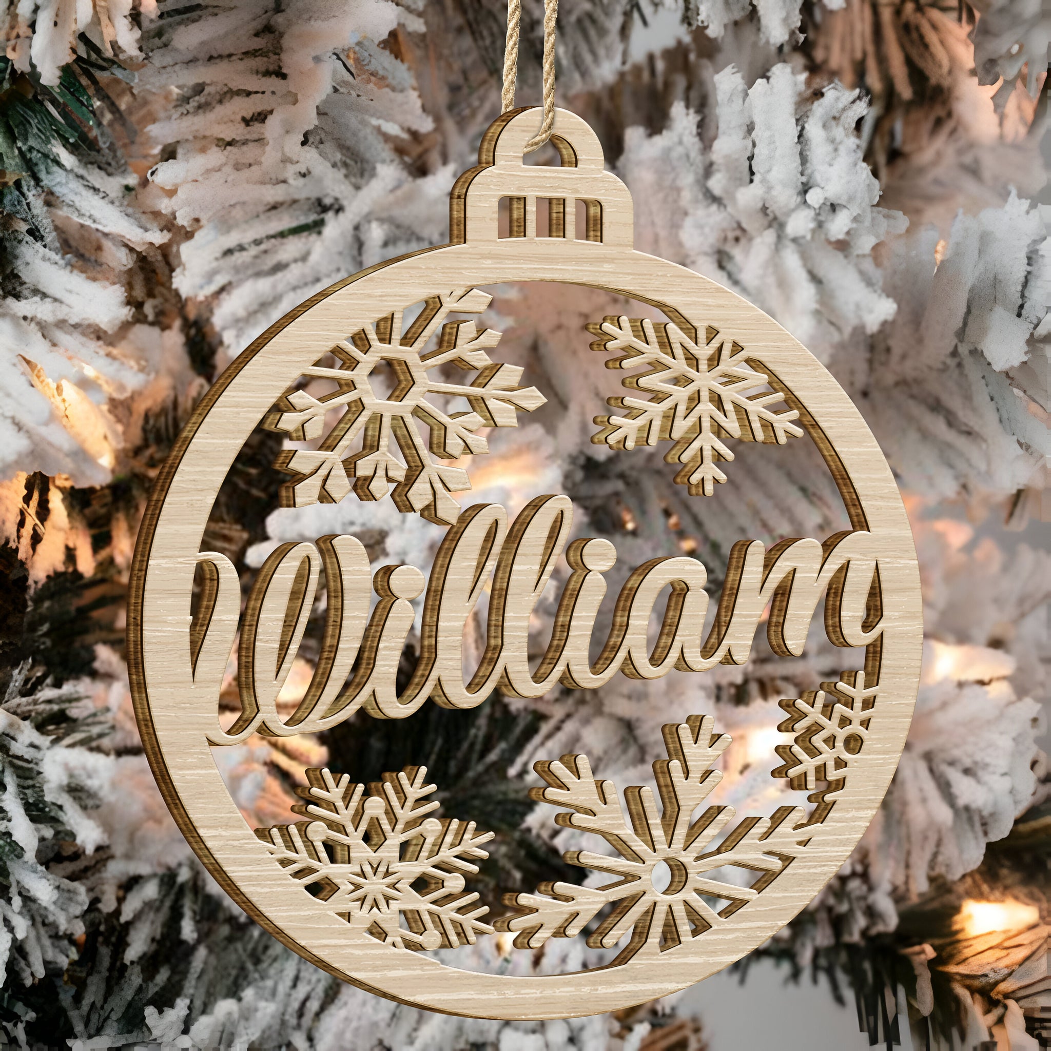 Family Custom Name Cut-out - Christmas Gift For Family - Personalized Wooden Cutout Ornament ORN0310
