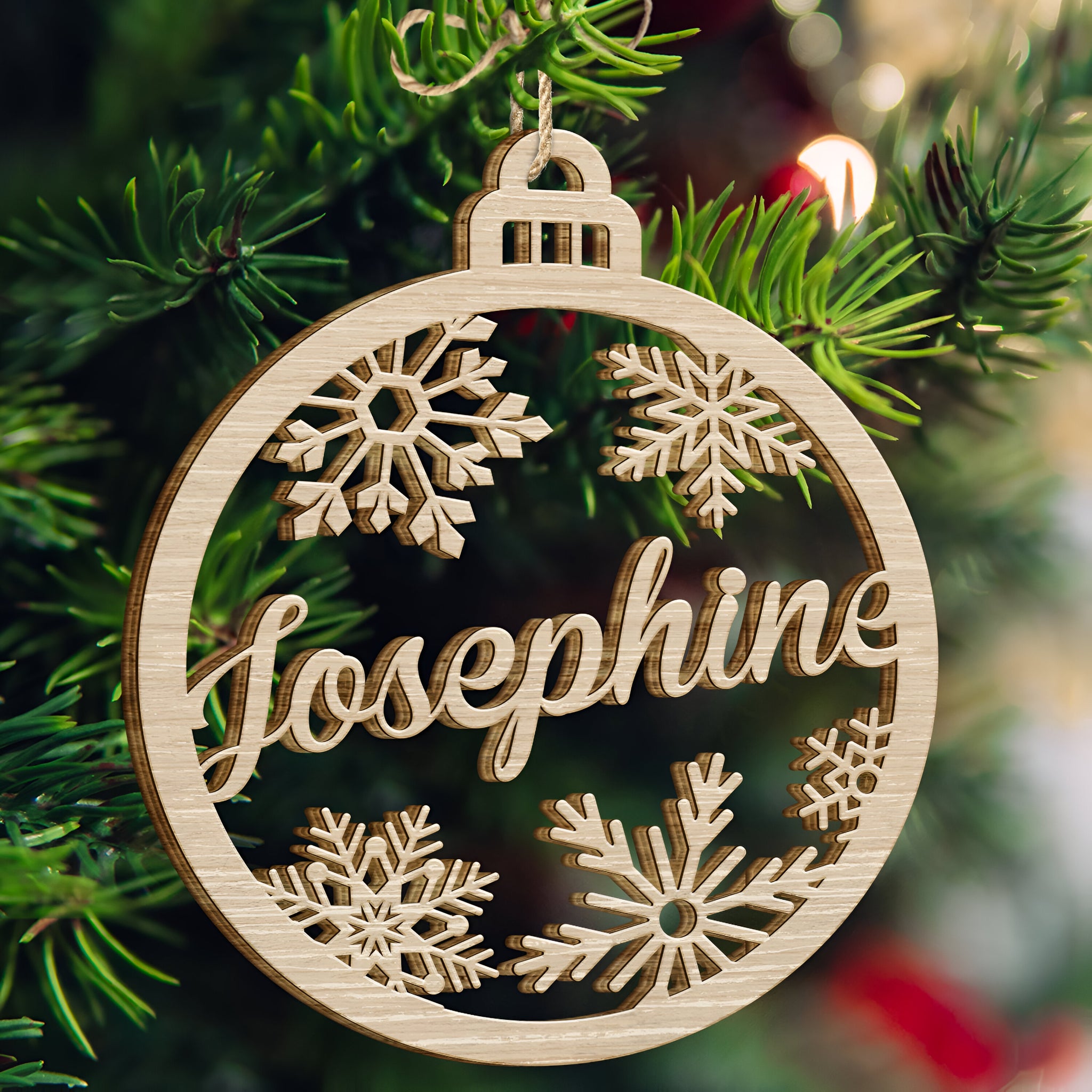 Family Custom Name Cut-out - Christmas Gift For Family - Personalized Wooden Cutout Ornament ORN0310