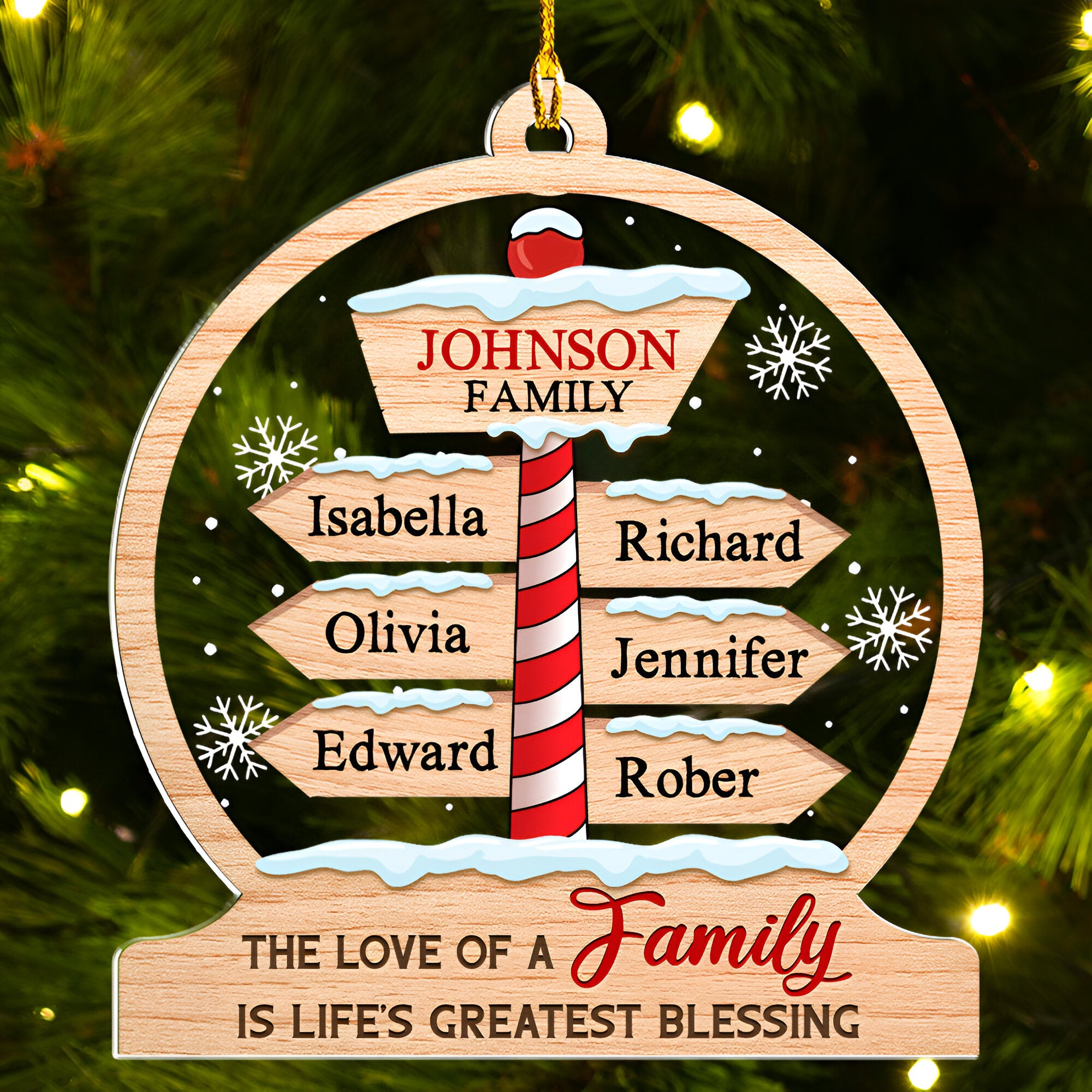 Family Greatest Blessing - Personalized Custom Acrylic Ornament ORN0710