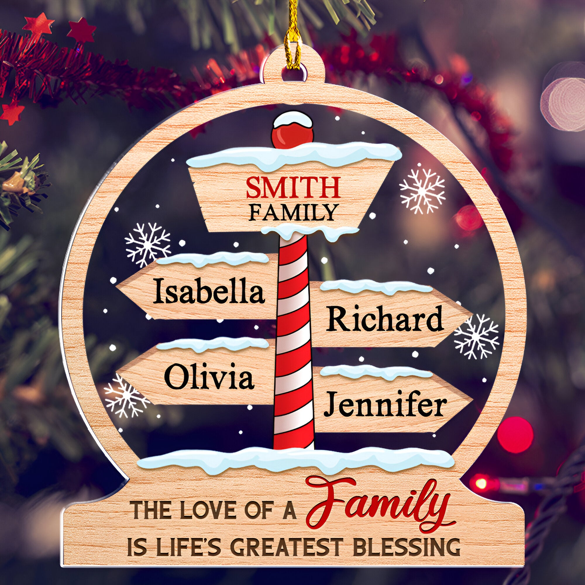 Family Greatest Blessing - Personalized Custom Acrylic Ornament ORN0710