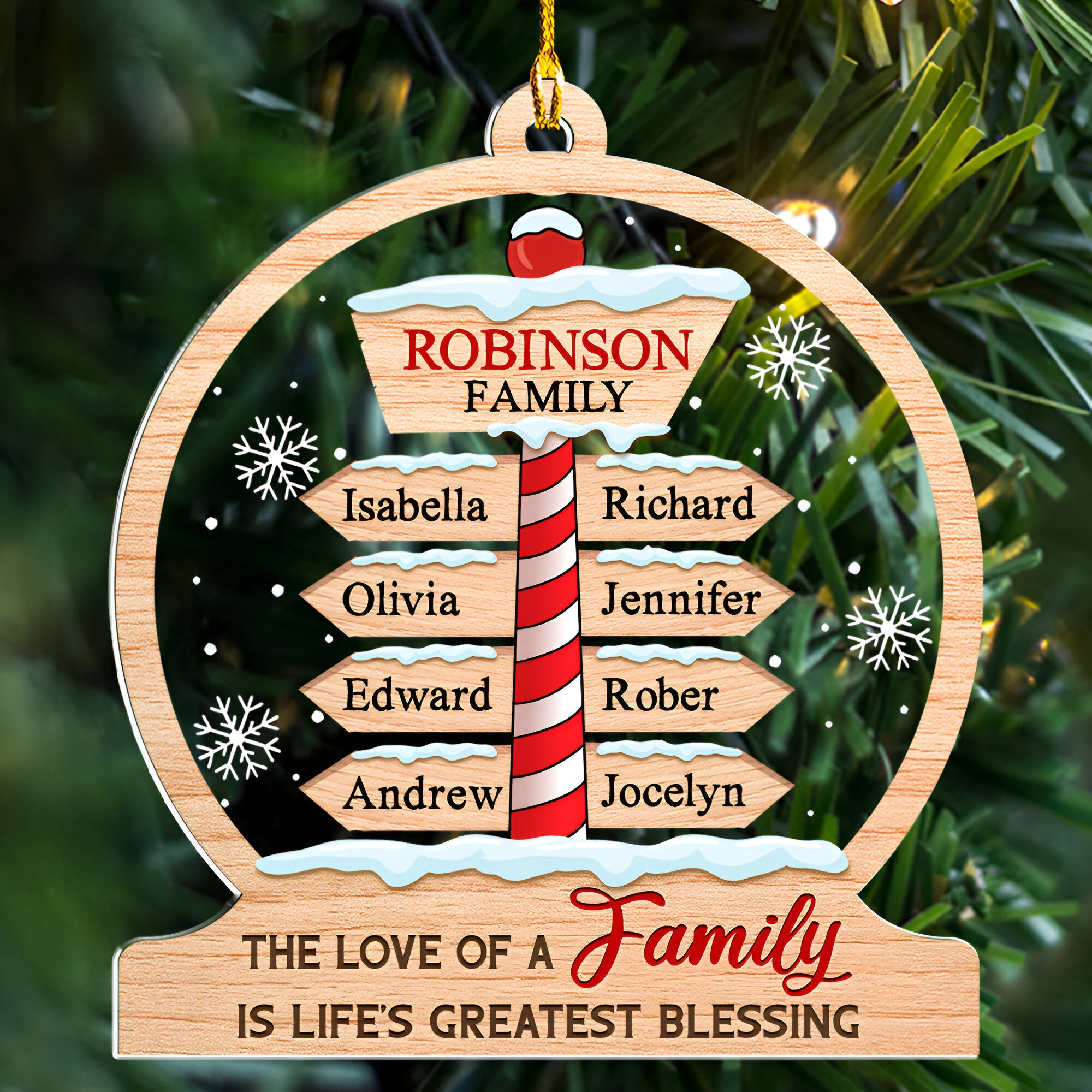 Family Greatest Blessing - Personalized Custom Acrylic Ornament ORN0710