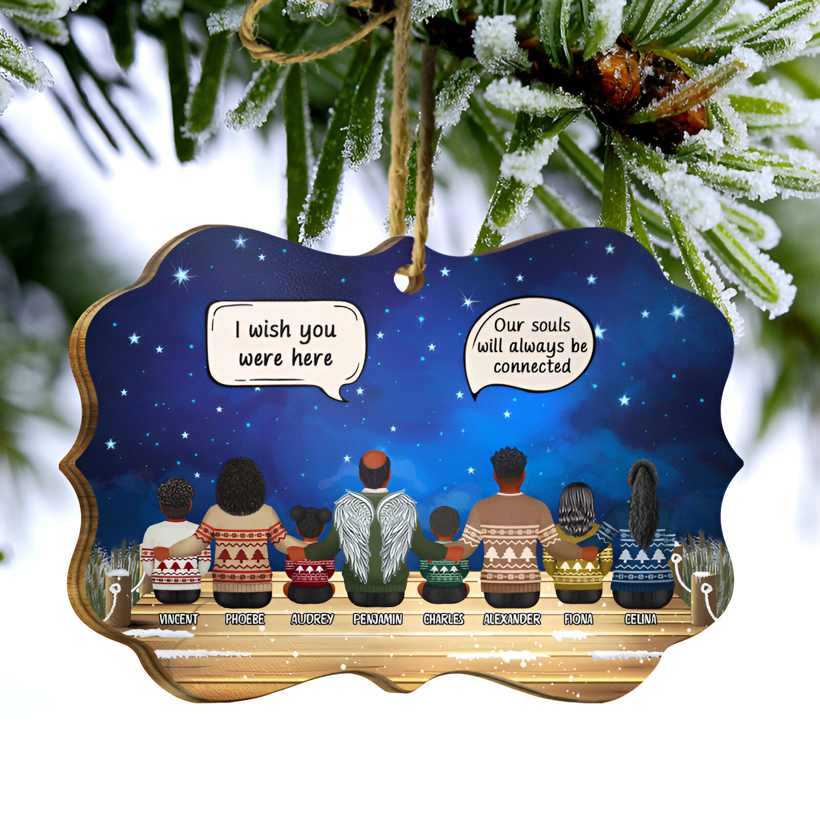 Family Memorial We Miss You - Christmas Memorial Gift For Family - Personalized Wooden Ornament ORN02101