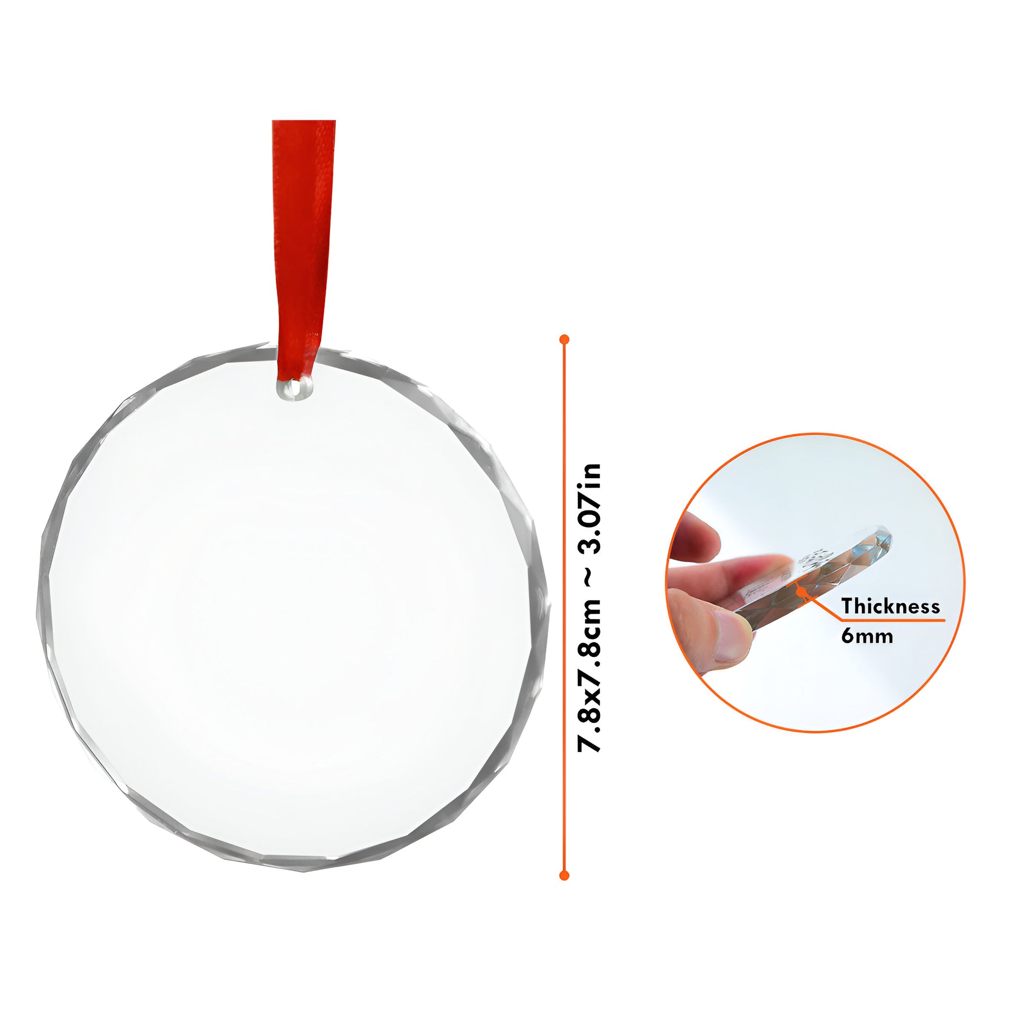 Family Sign Version 1 - Personalized Custom Glass Ornament ORN0710