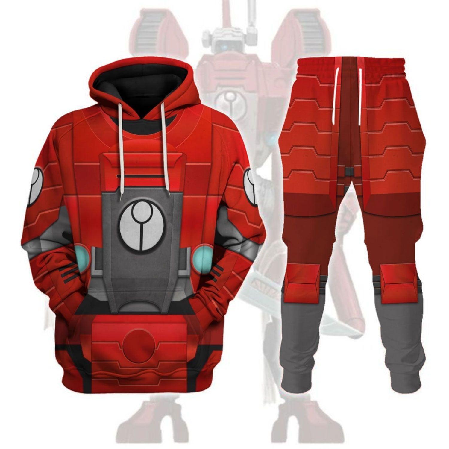 Farsight Marines Salamanders  Warhammer Costume Hoodie Jogger, Farsight Marines Salamanders Space Marines Cosplay 3D Hoodie Pants, Warhammer 3D Tracksuit, Warhammer Game Outfit TQT2