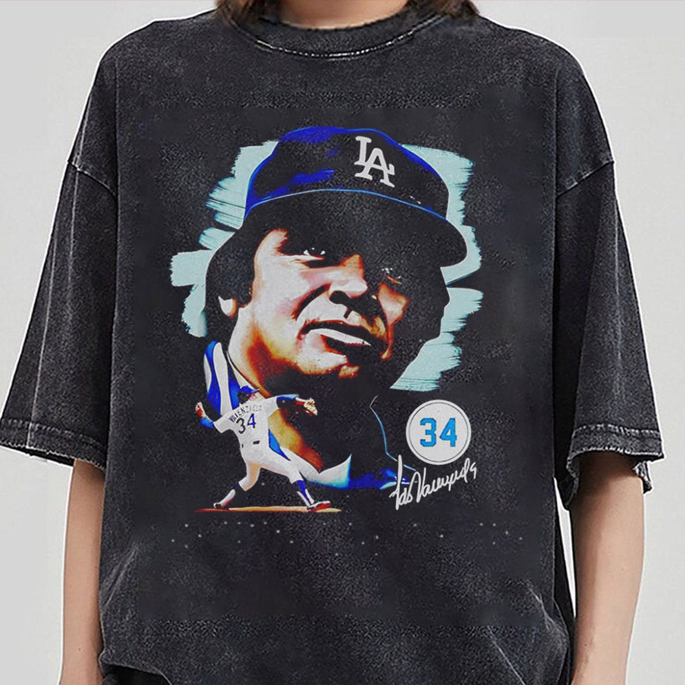 Fernando Valenzuela Los Angeles Dodgers portrait T-Shirt, Sweatshirt, Hoodie