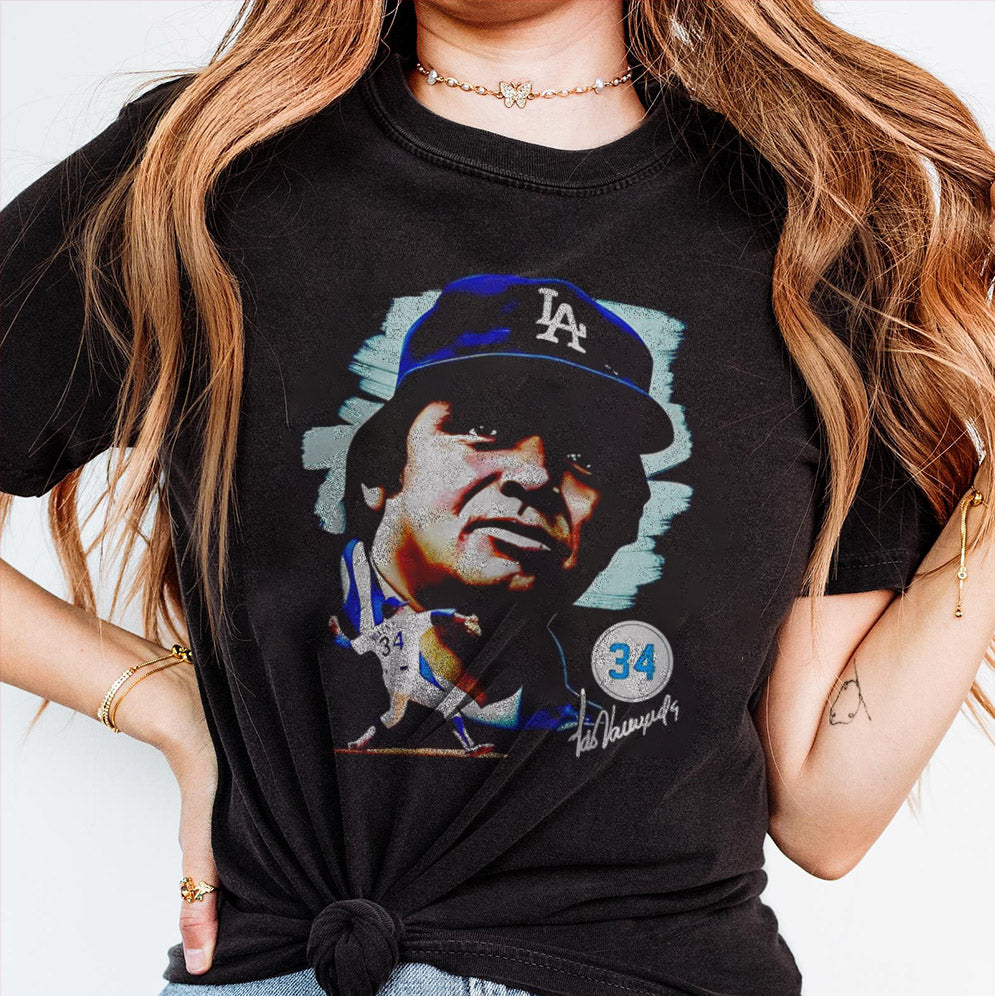 Fernando Valenzuela Los Angeles Dodgers portrait T-Shirt, Sweatshirt, Hoodie