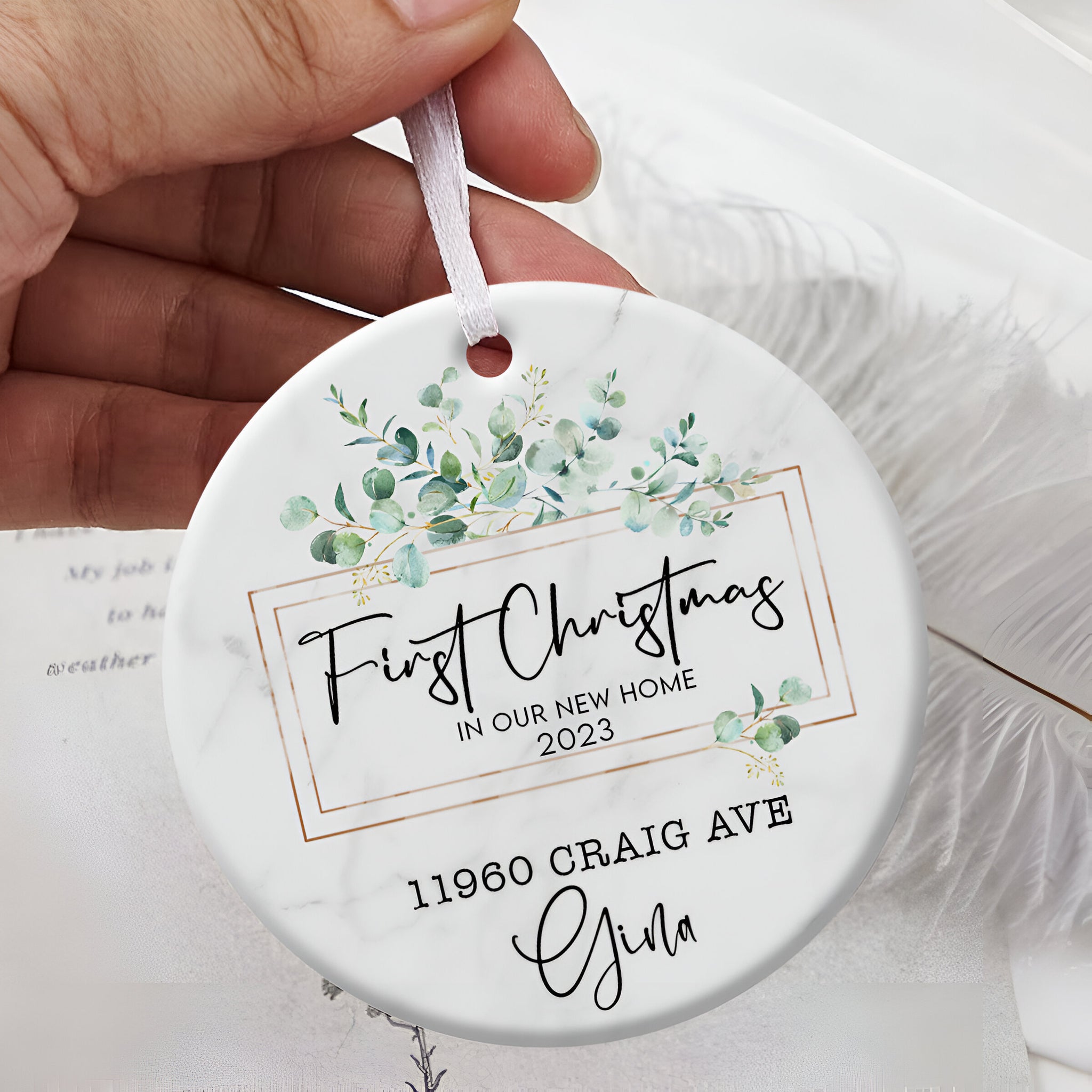 First Christmas In Our New Home - Personalized Ornament - Christmas Gift ORN0110