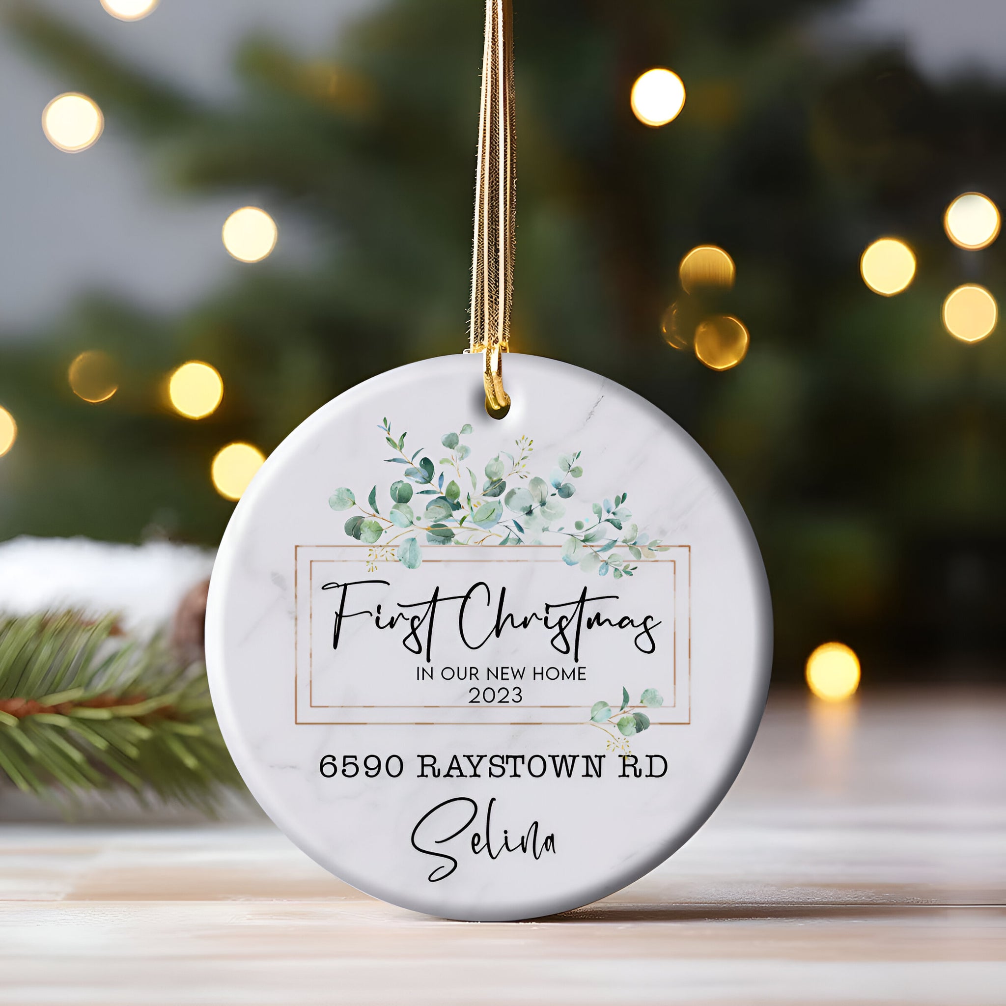First Christmas In Our New Home - Personalized Ornament - Christmas Gift ORN0110