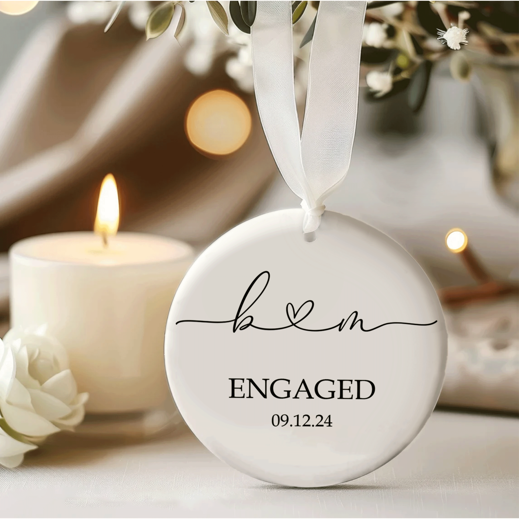 First Christmas Married Ornament, Mr Mrs Ornament, Personalized Wedding Gift, Newlywed Christmas Gift, Our First Christmas Ornament CX05-28 ORN2509