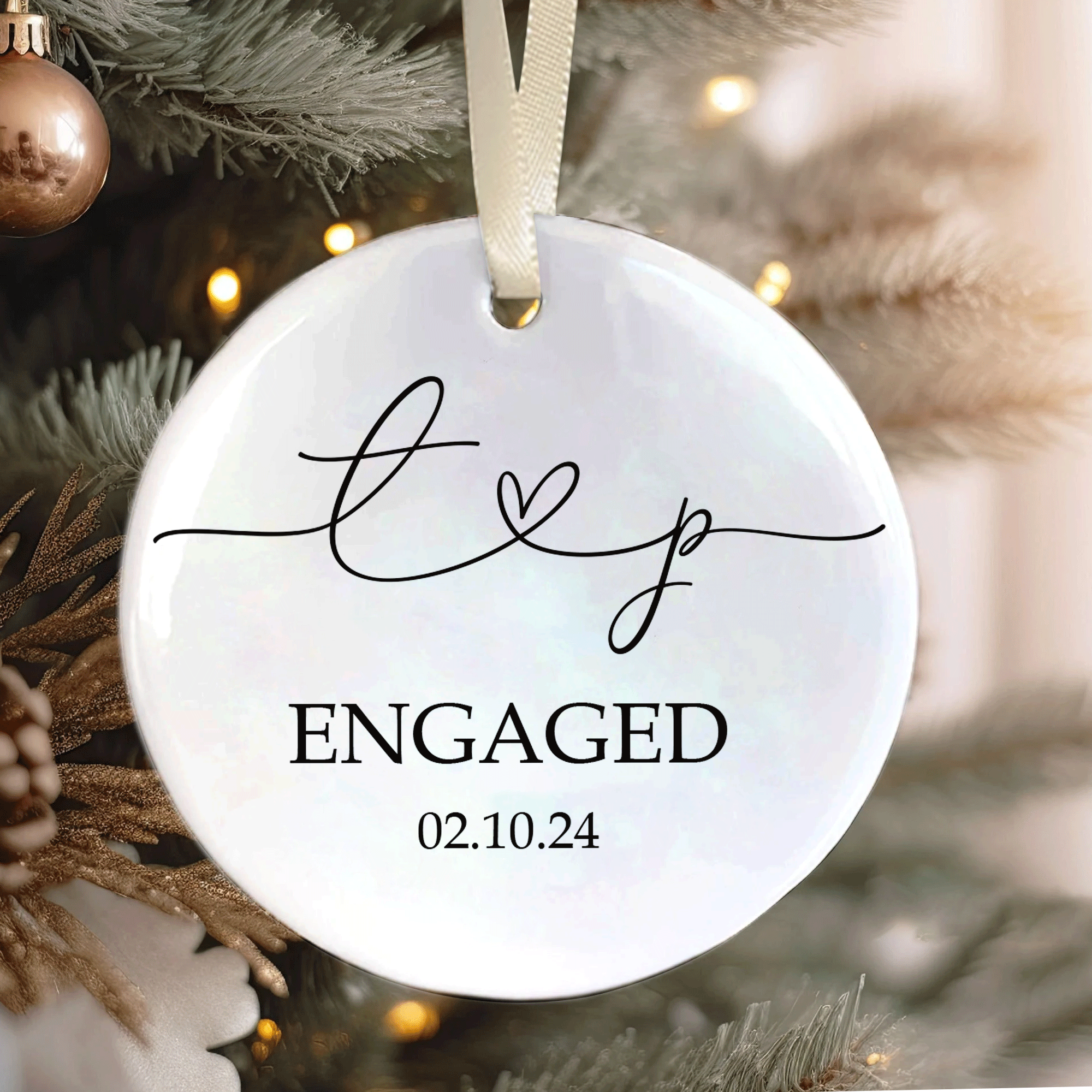 First Christmas Married Ornament, Mr Mrs Ornament, Personalized Wedding Gift, Newlywed Christmas Gift, Our First Christmas Ornament CX05-28 ORN2509