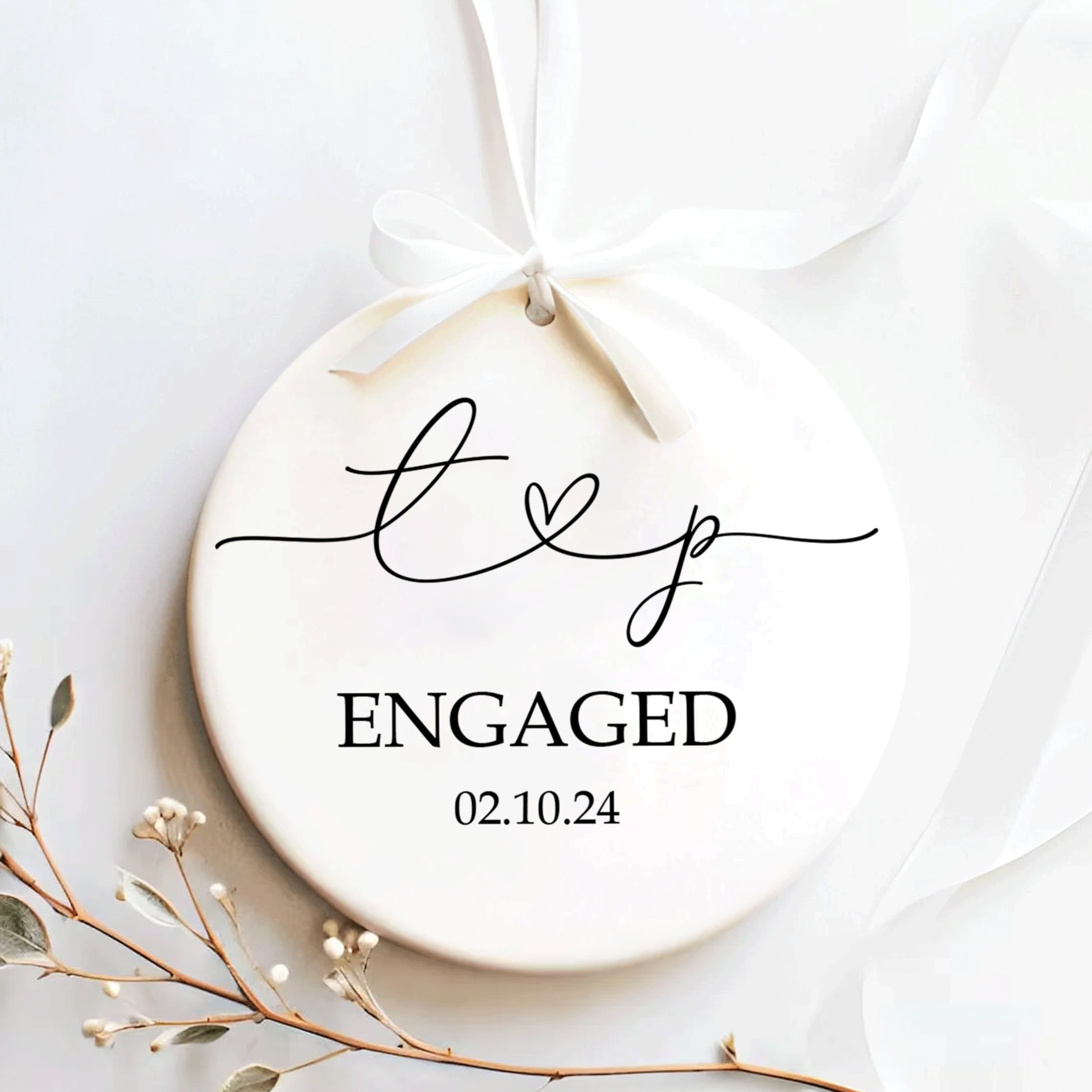 First Christmas Married Ornament, Mr Mrs Ornament, Personalized Wedding Gift, Newlywed Christmas Gift, Our First Christmas Ornament CX05-28 ORN2509