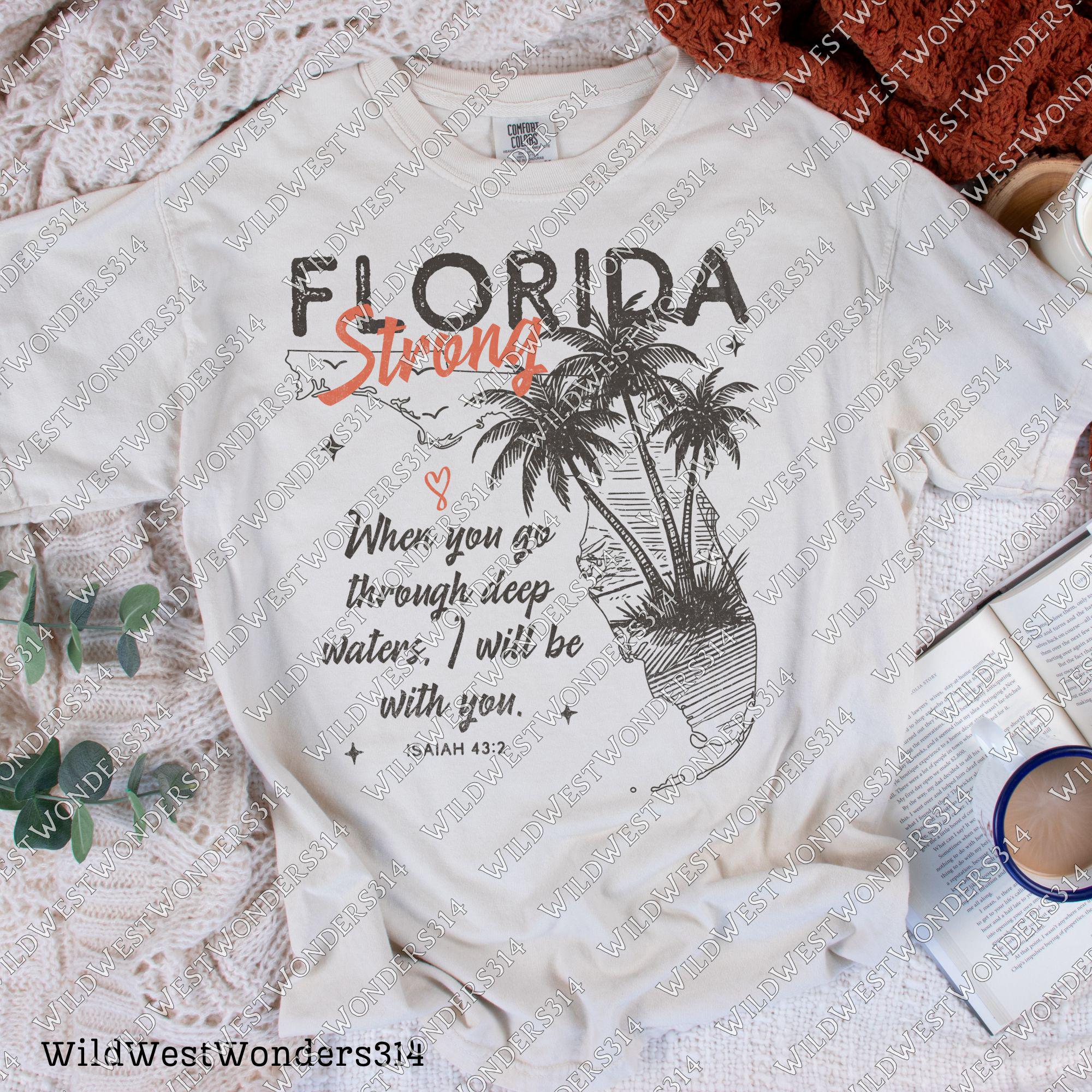 Florida Strong PNG, Pray for Tampa Bay PNG, Hurricane Milton Relief, Tampa Bay Strong, FL Hurricane Awareness, Sublimation Dtf Shirt Design TMC