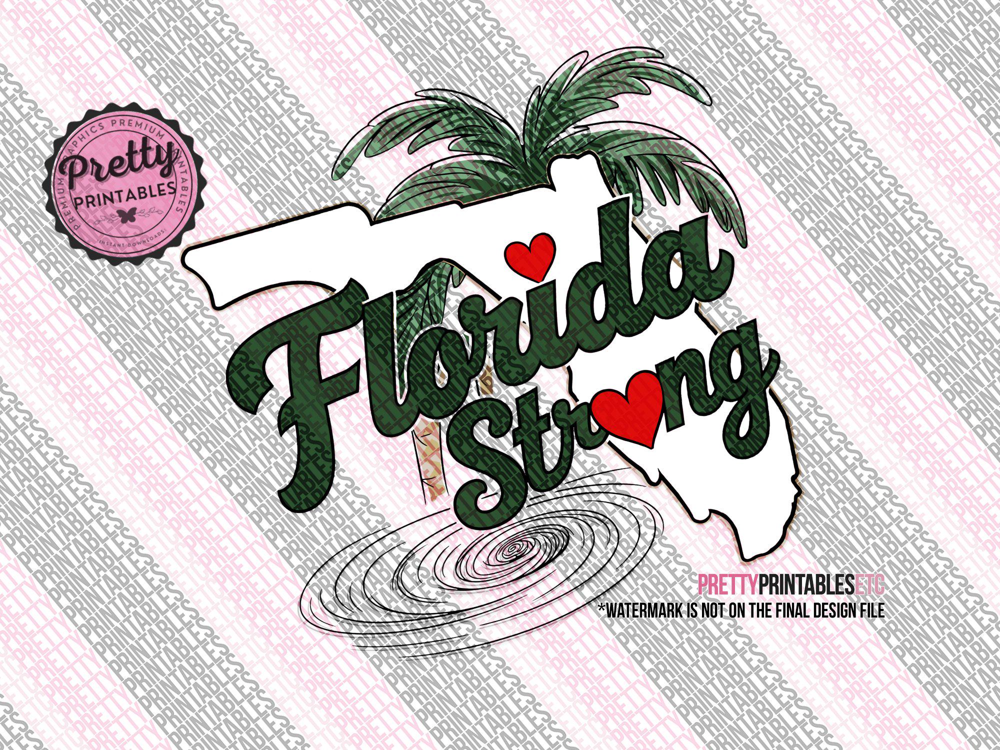 Florida Strong PNG Sublimation Design Florida Hurricane, Florida Shirt Design, Florida SVG, Disaster Relief, I Survived Milton, Storm DTF TMC