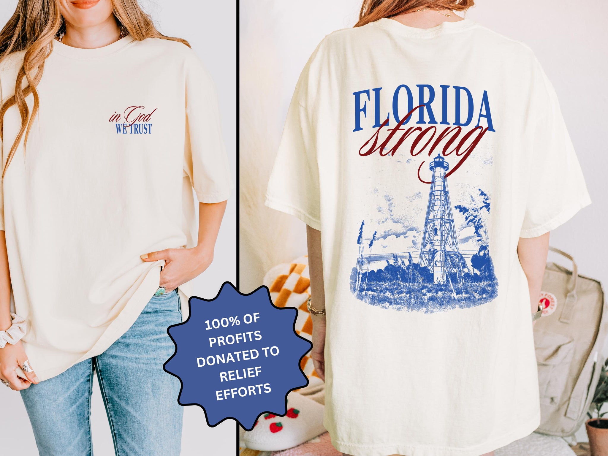 Florida Strong T-Shirt Hurricane Helene Relief Shirt Hurricane Milton Relief Shirt Southeastern Relief Tee Hurricane Strong States Tee TMC