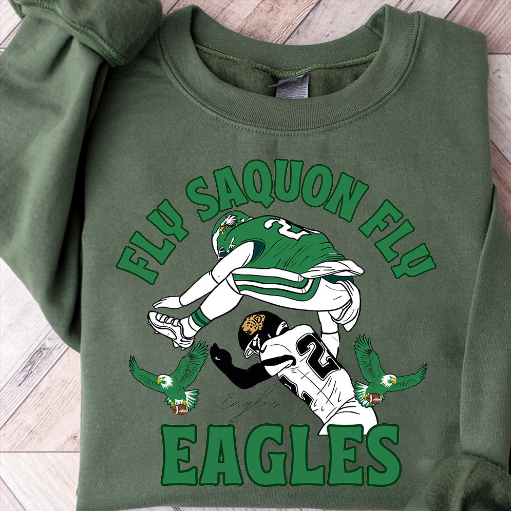 Fly Saquon Barkley Eagles Fly Reverse Hurdle shirt, Philadelphia Gift, Philadelphia Sports, Eagles Sweatshirt, Eagles Hoodie, Eagles Shirt, Kids Shirt