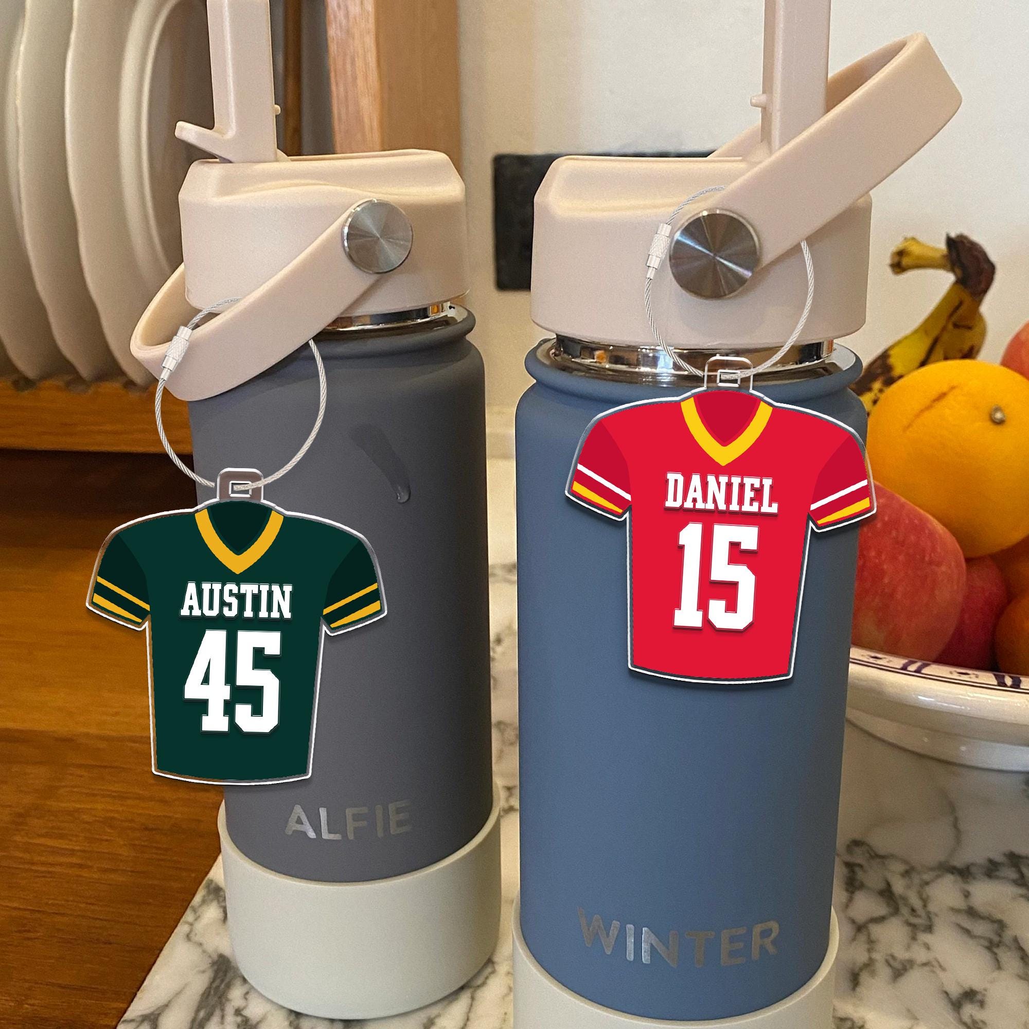 Football Name Tag, Personalized Football Shirt Name Tag, Sport Bag Tag, Football Team Keychain, High School Football Team, Football Mom Gift   FB2308