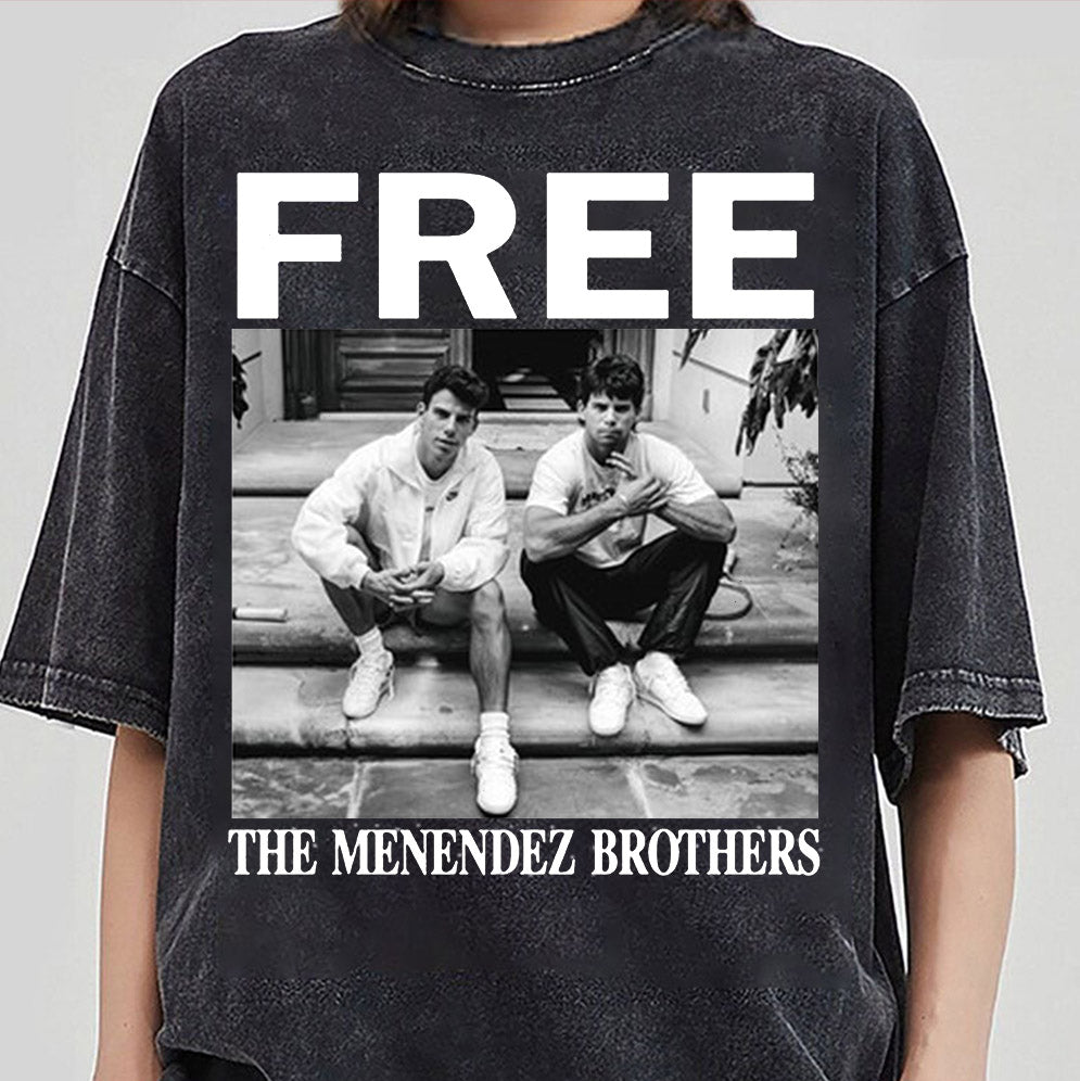 Free The Menendez Brothers 2024 T-Shirt, hoodie, 80s Erik & Lyle Tee, True Crime Fan Gift, Retro Monster T-Shirt T1, Murderabilia