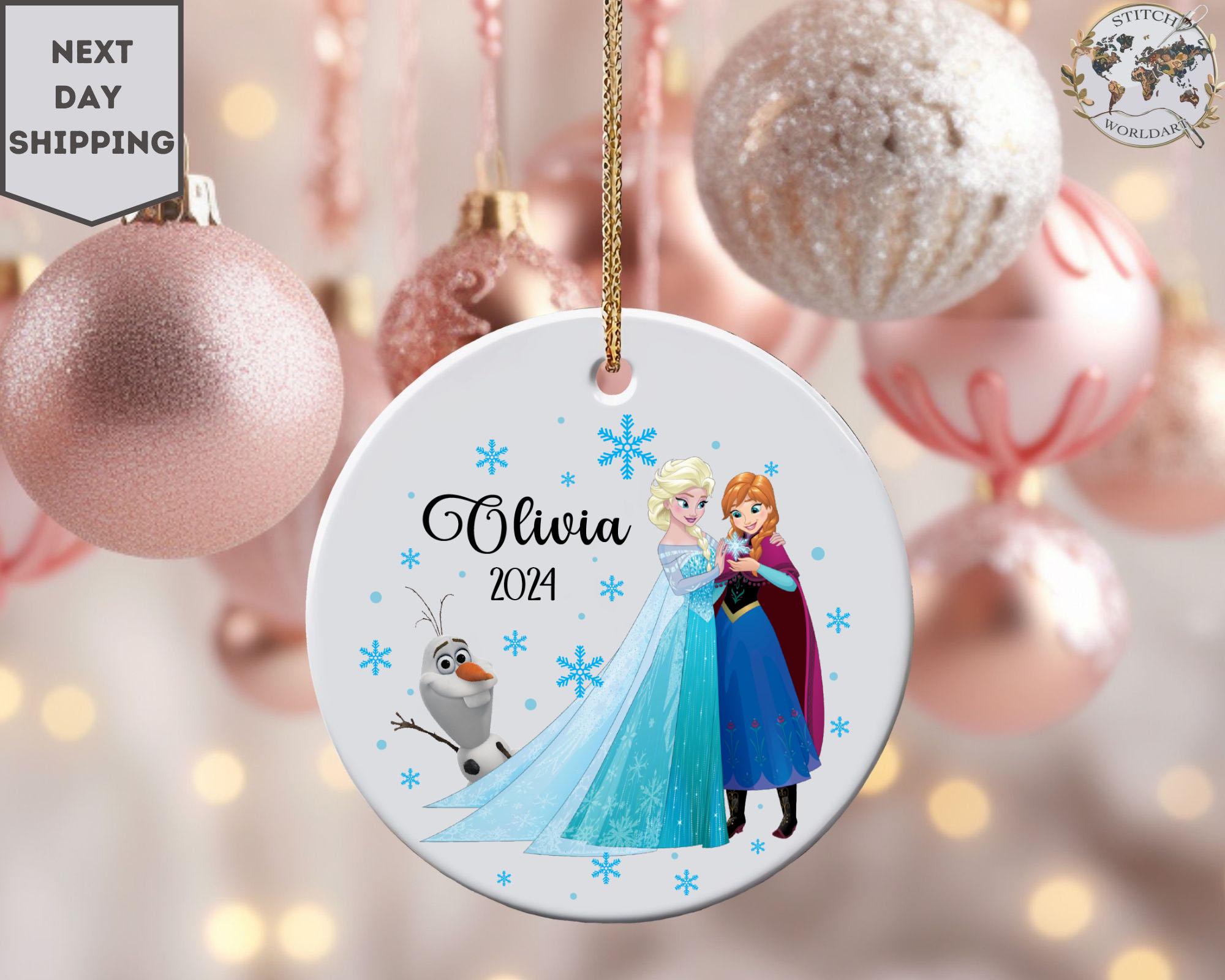 Frozen Ornament, Christmas Ornament, Custom Elsa And Anna Ornament, Disney Frozen Ornament, Elsa Ornament, Anna Ornament HOCT21